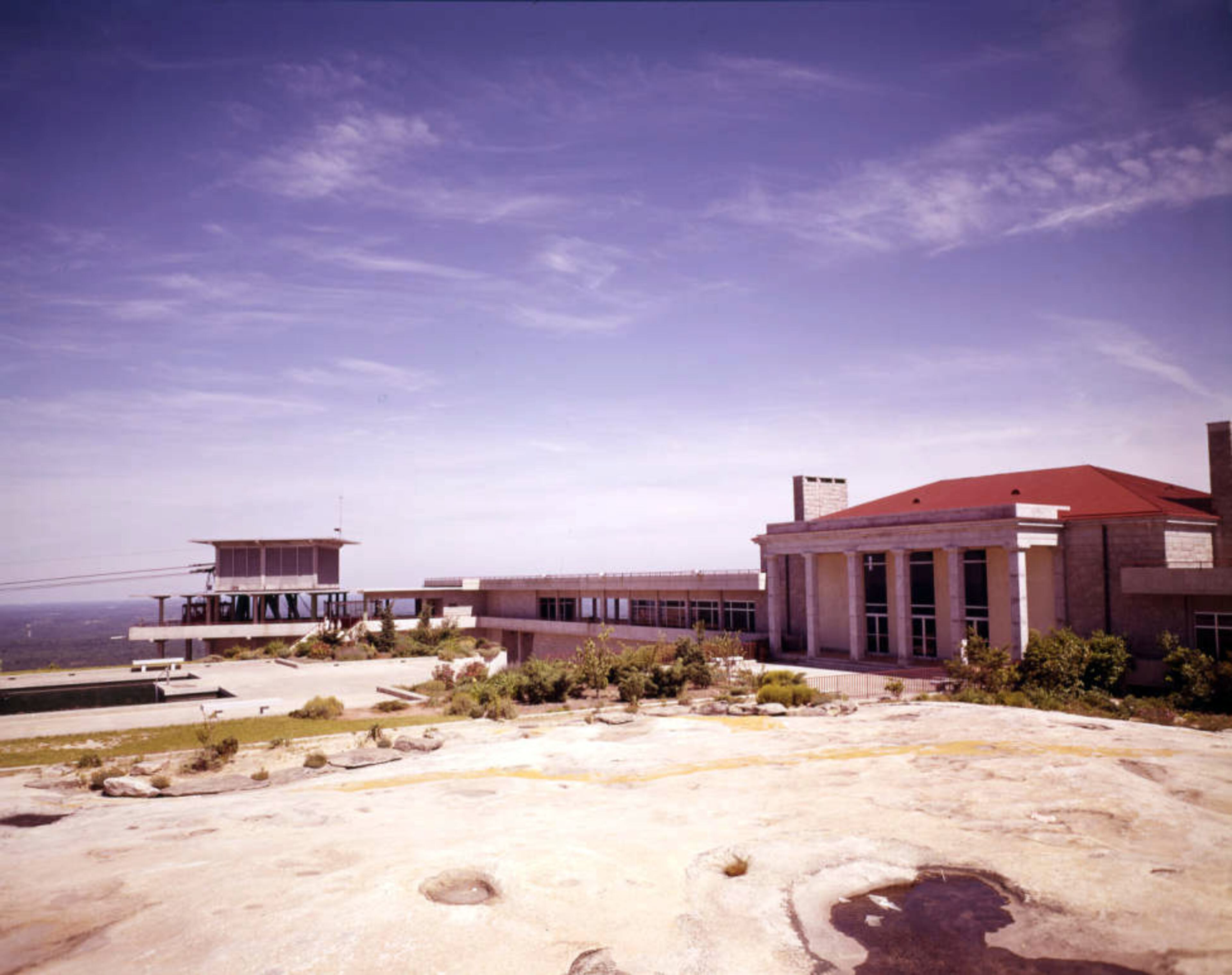 The completed visitorâs center on top of Stone Mountain, June 1966.