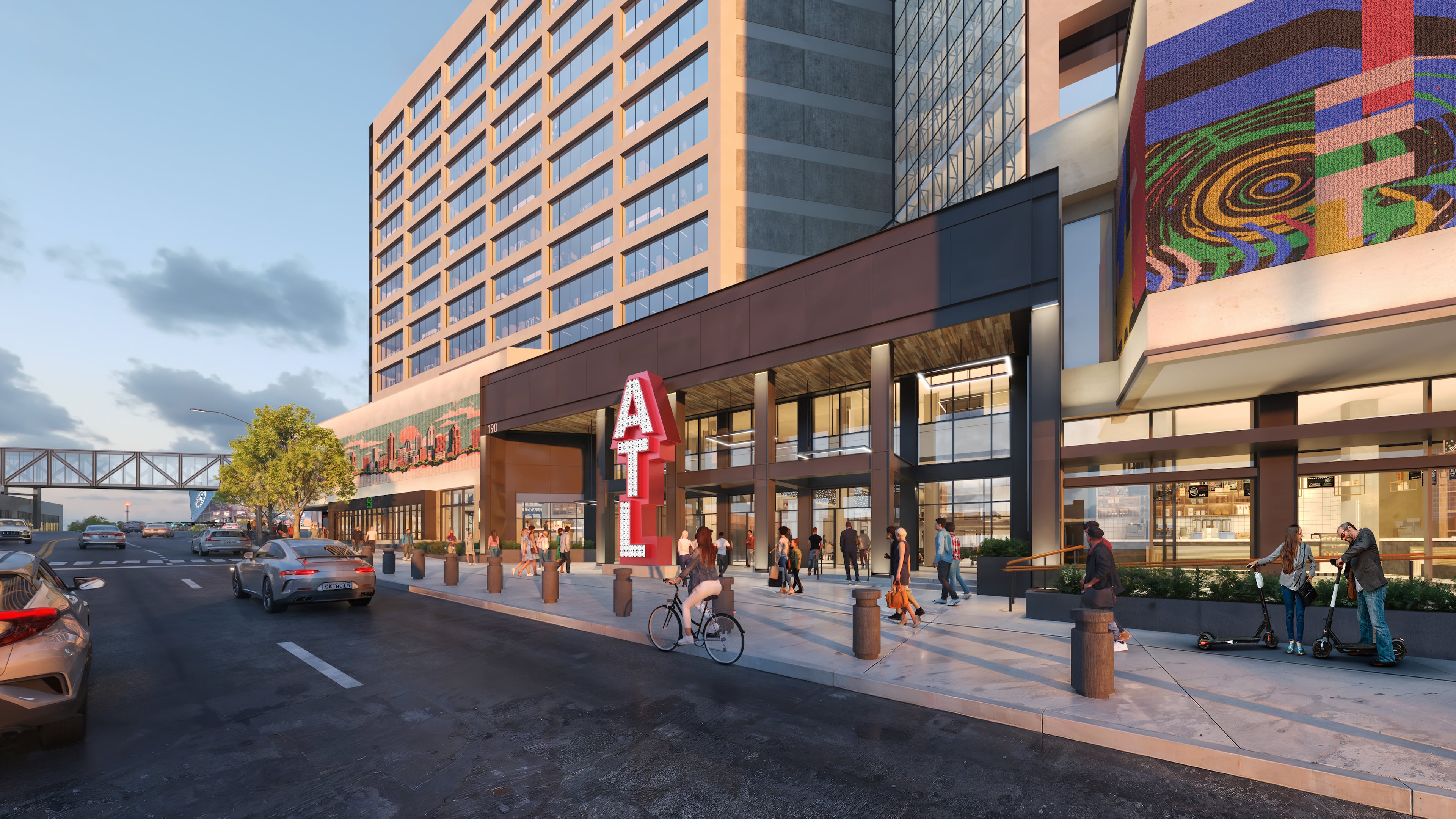 Atlanta-based architecture and interior design firm TVS released new renderings of the planned redevelopment of downtown's CNN Center, which is called simply "The Center." (Courtesy of TVS)