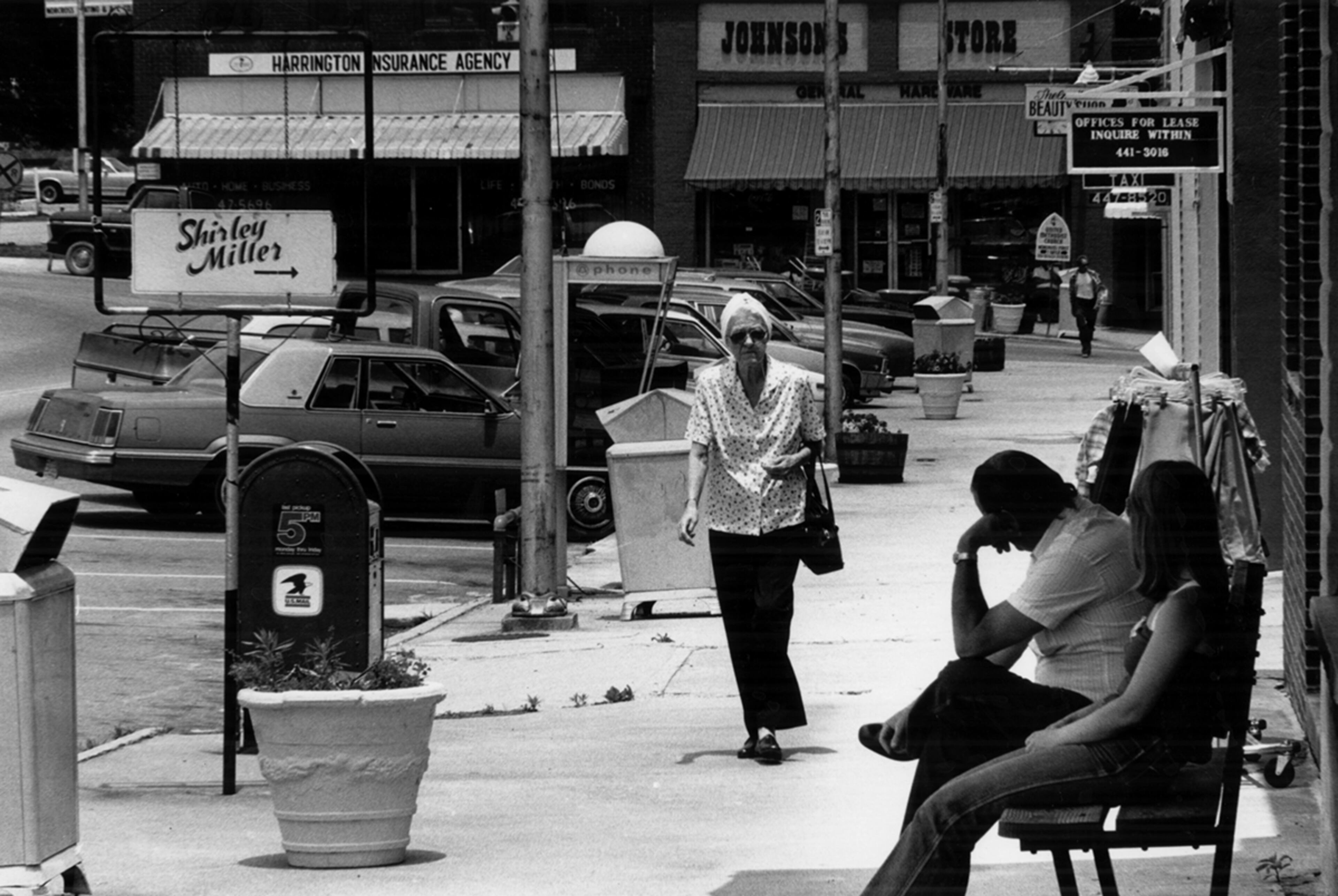 The historic downtown of Norcross saw some lean years in the decades after the train no longer stopped there. This photo is from 1983. (Bill Mahan / AJC file)