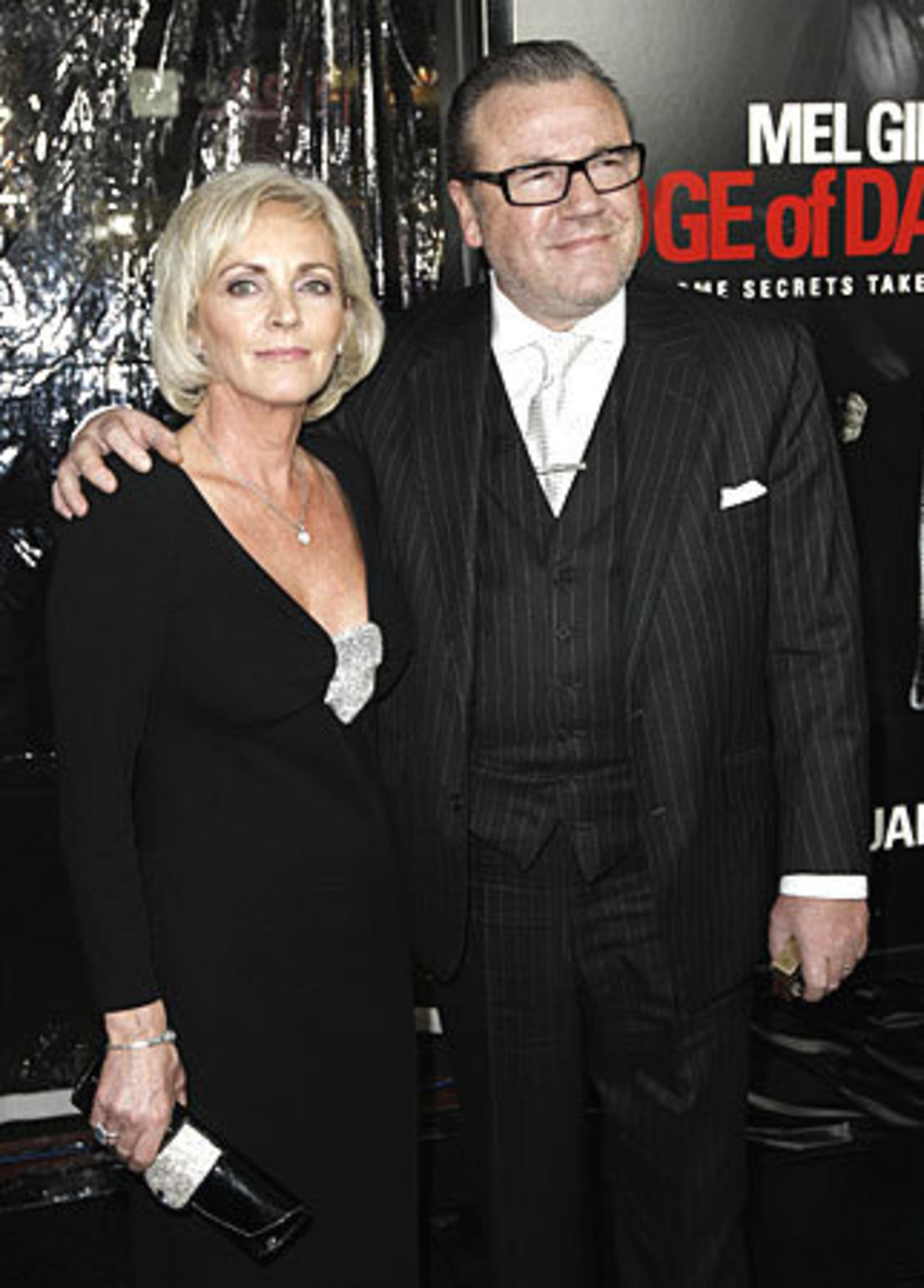 Cast member Ray Winstone, right, and his wife, Elaine.