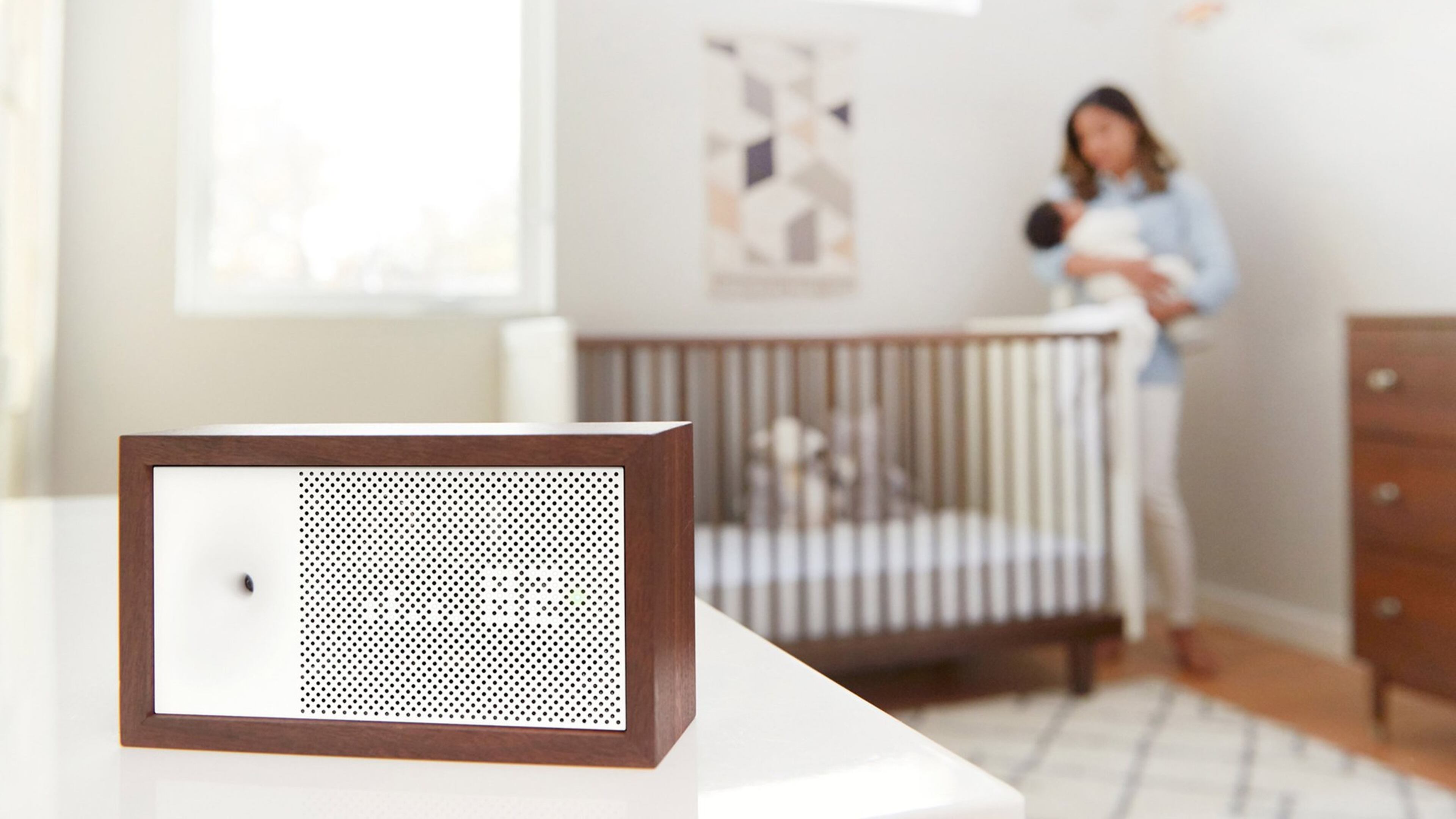 The Awair looks like an attractive desktop bluetooth speaker with a walnut finish and air quality measuring sensors inside. (Handout/TNS)