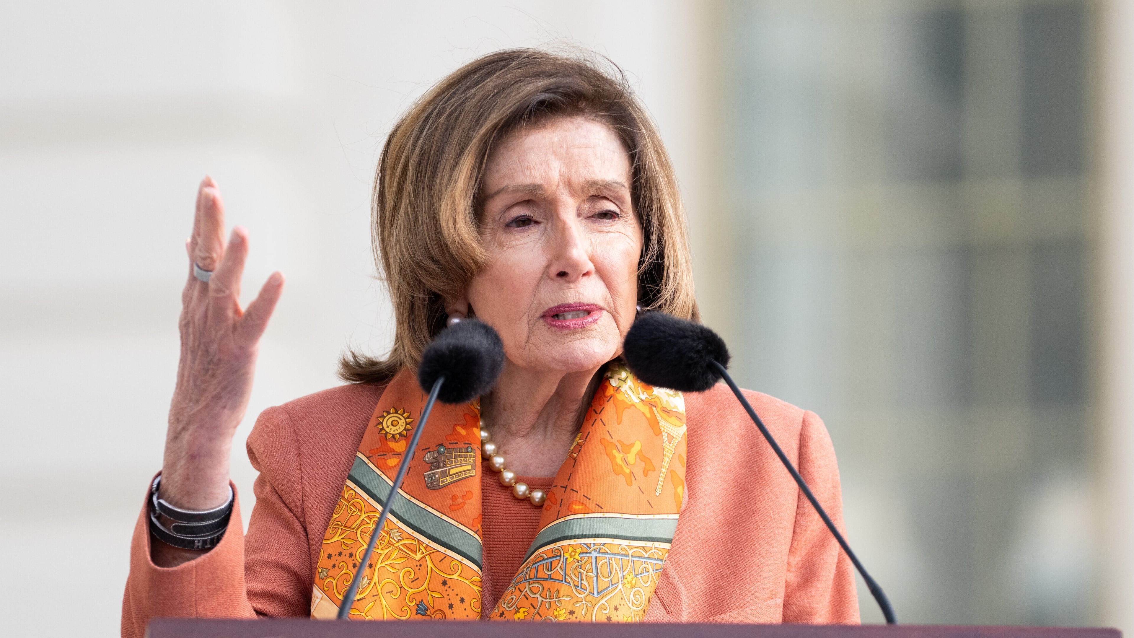 FILE - Rep. Nancy Pelosi, D-Calif., speaks at an event at the U.S. Capitol, March 25, 2026, in Washington. (AP Photo/Allison Robbert, File)