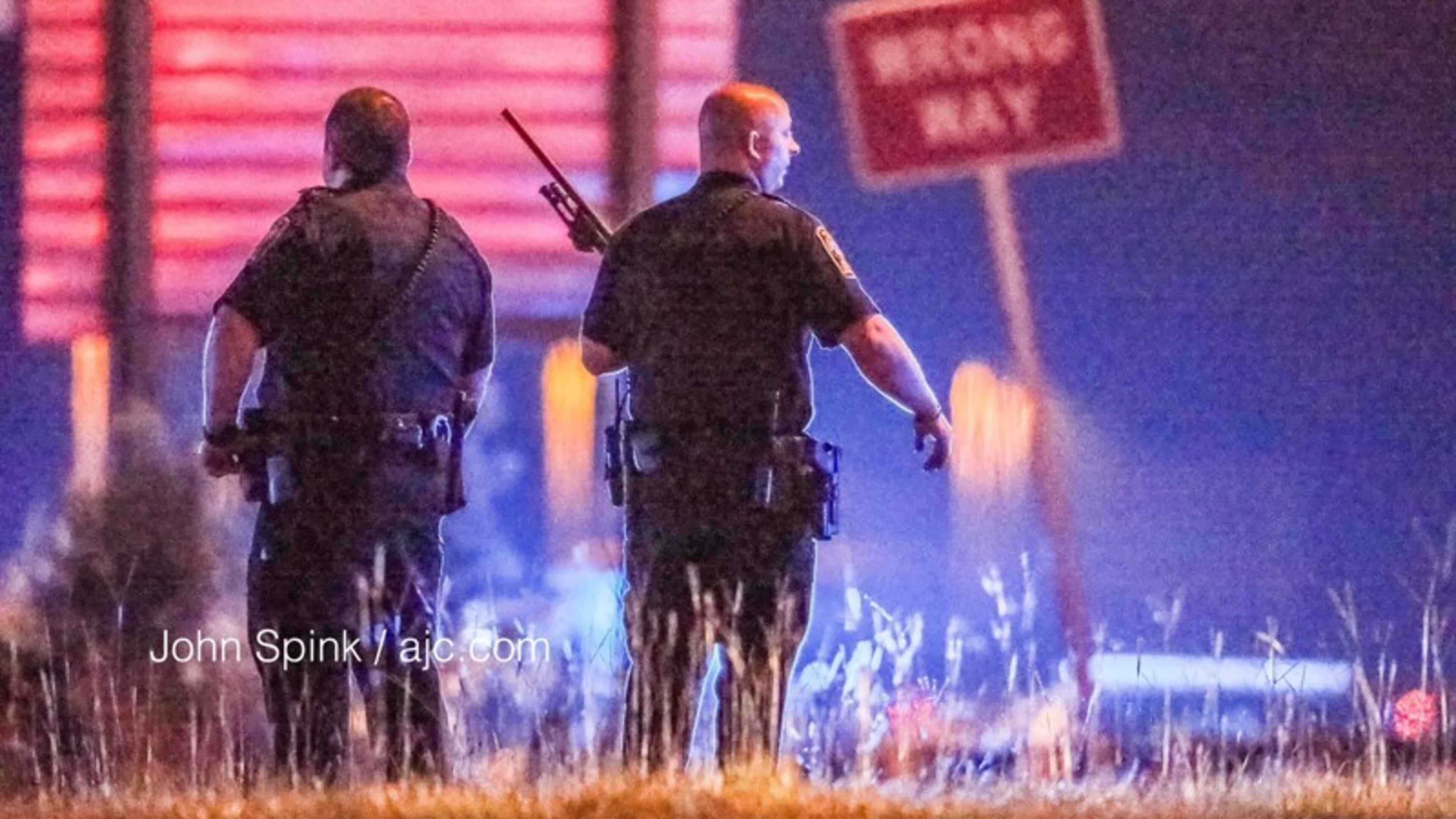 Henry County police searched for the escaped tiger early Wednesday. JOHN SPINK / JSPINK@AJC.COM