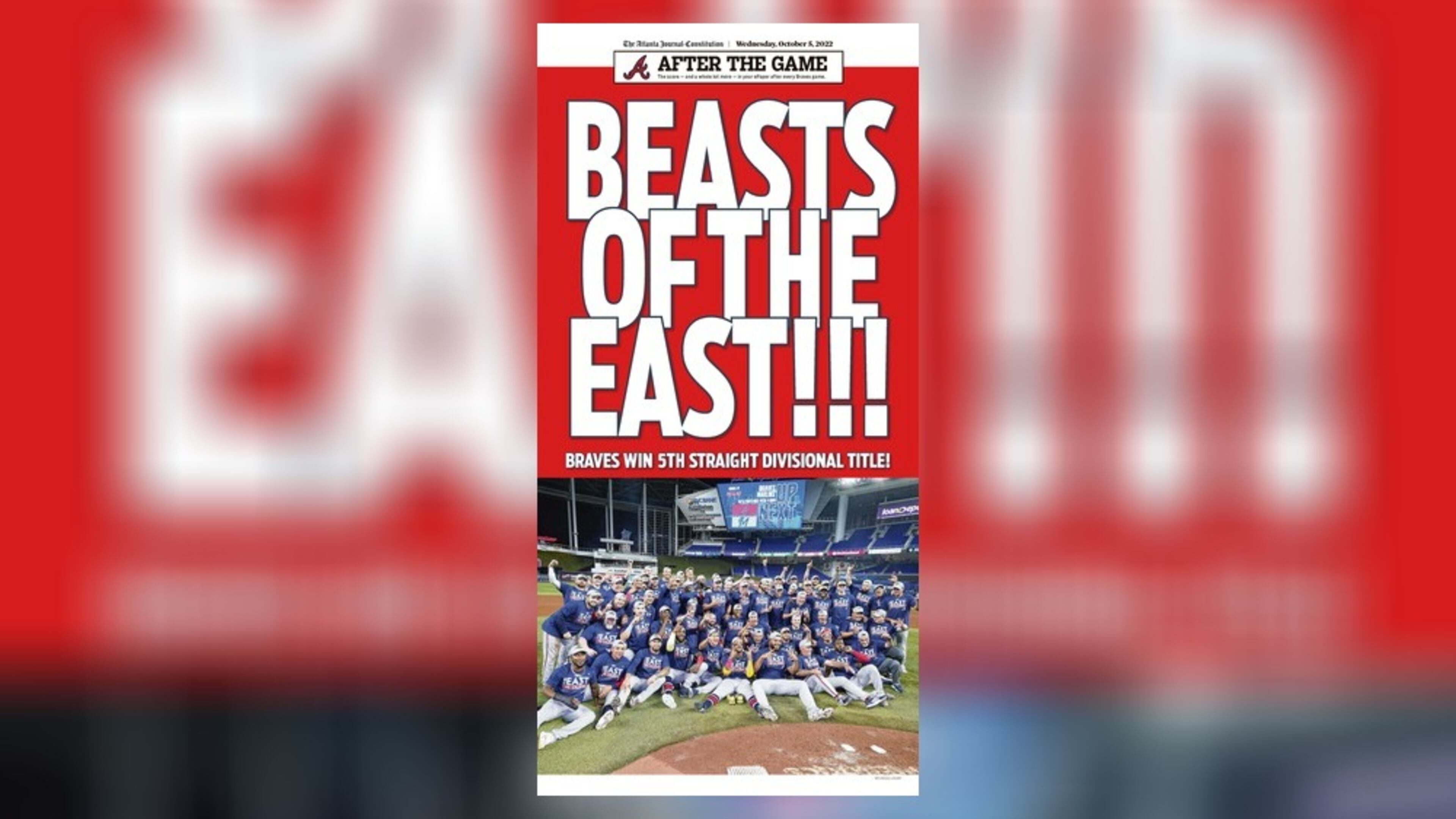 Beasts of the East! — Read about the Braves’ repeat victory as NL East champions in the Wednesday ePaper