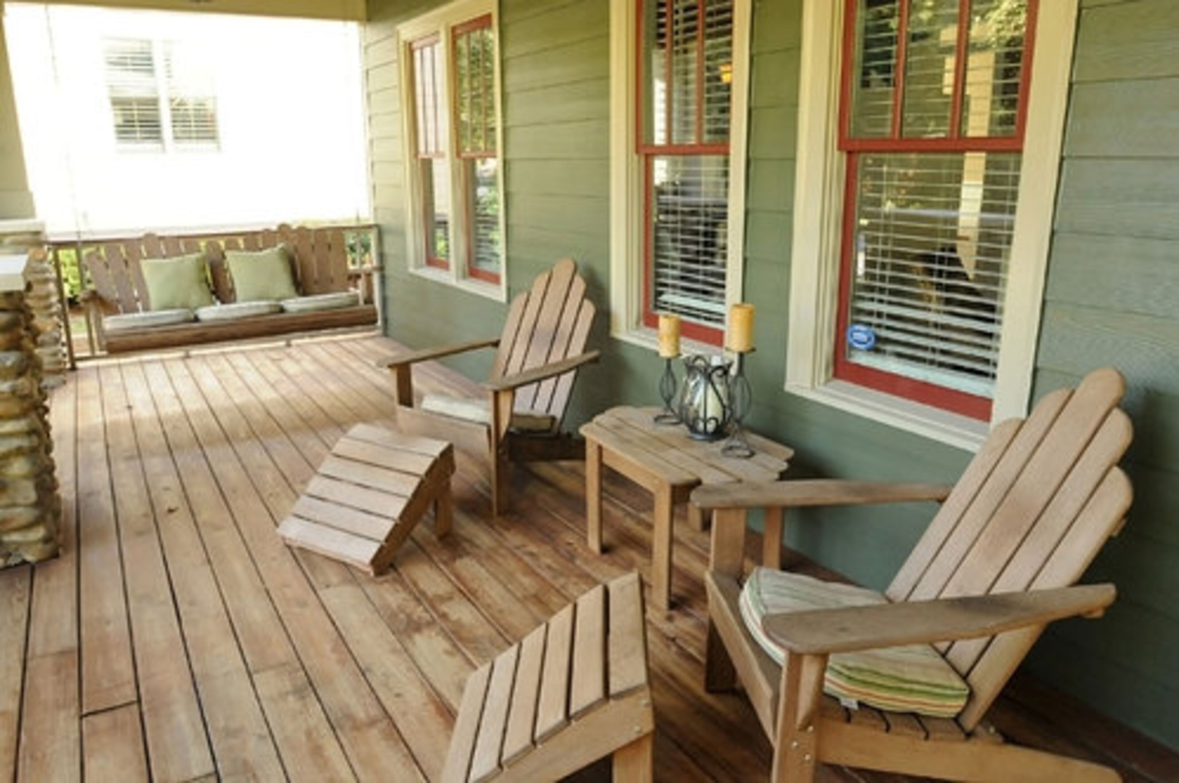 From this perspective on the porch, overlooking a community park, Graham was reminded of Atlanta's historic Grant Park neighborhood.