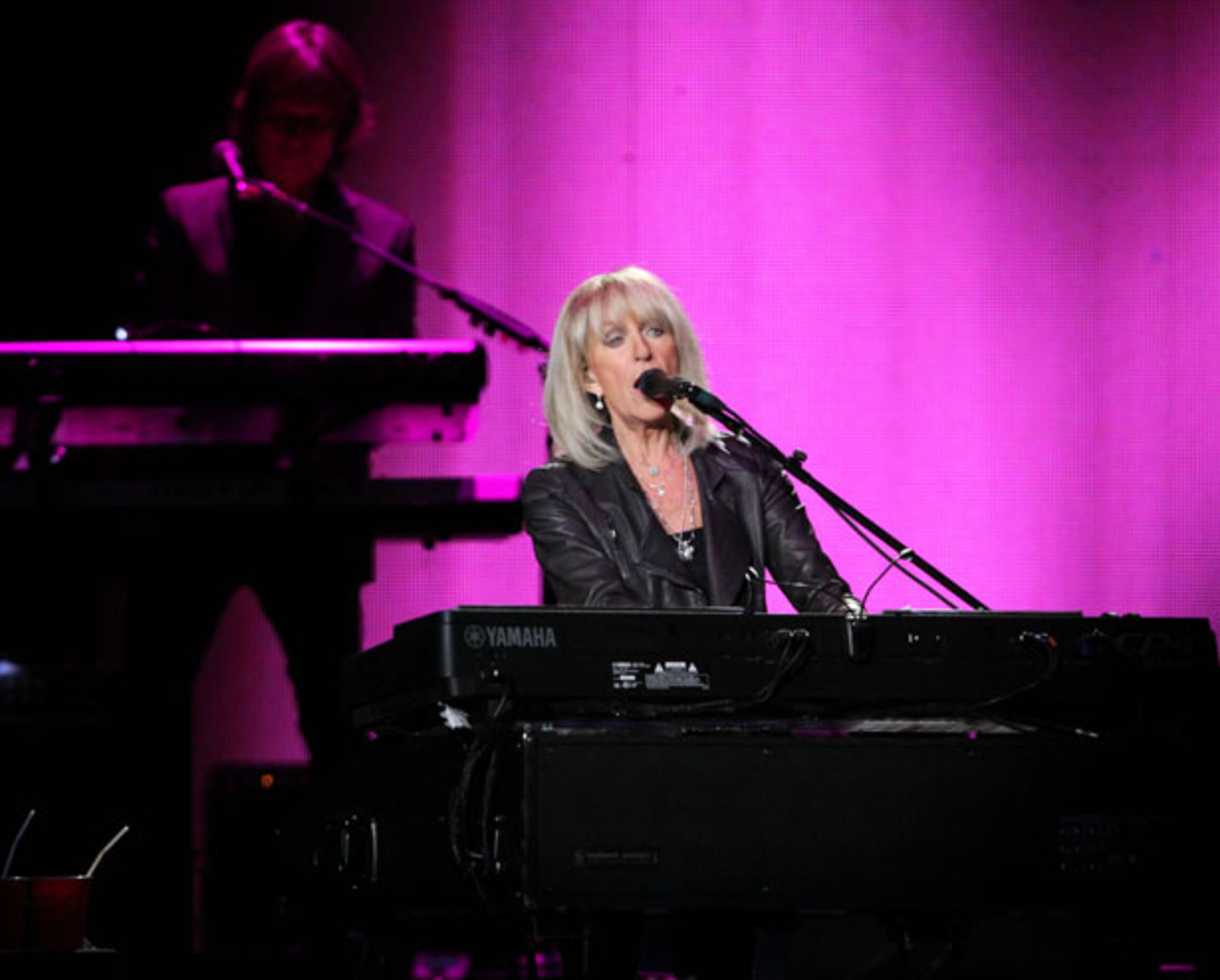 Christine McVie performs during Fleetwood Mac's On With the Show tour stop at a sold-out Philips Arena in Atlanta Wednesday, Dec. 17, 2014. The tour marks the first time in 16 years that Stevie Nicks, Mick Fleetwood, Lindsey Buckingham and John McVie have toured with Christine McVie. Robb D. Cohen/RobbsPhotos.com