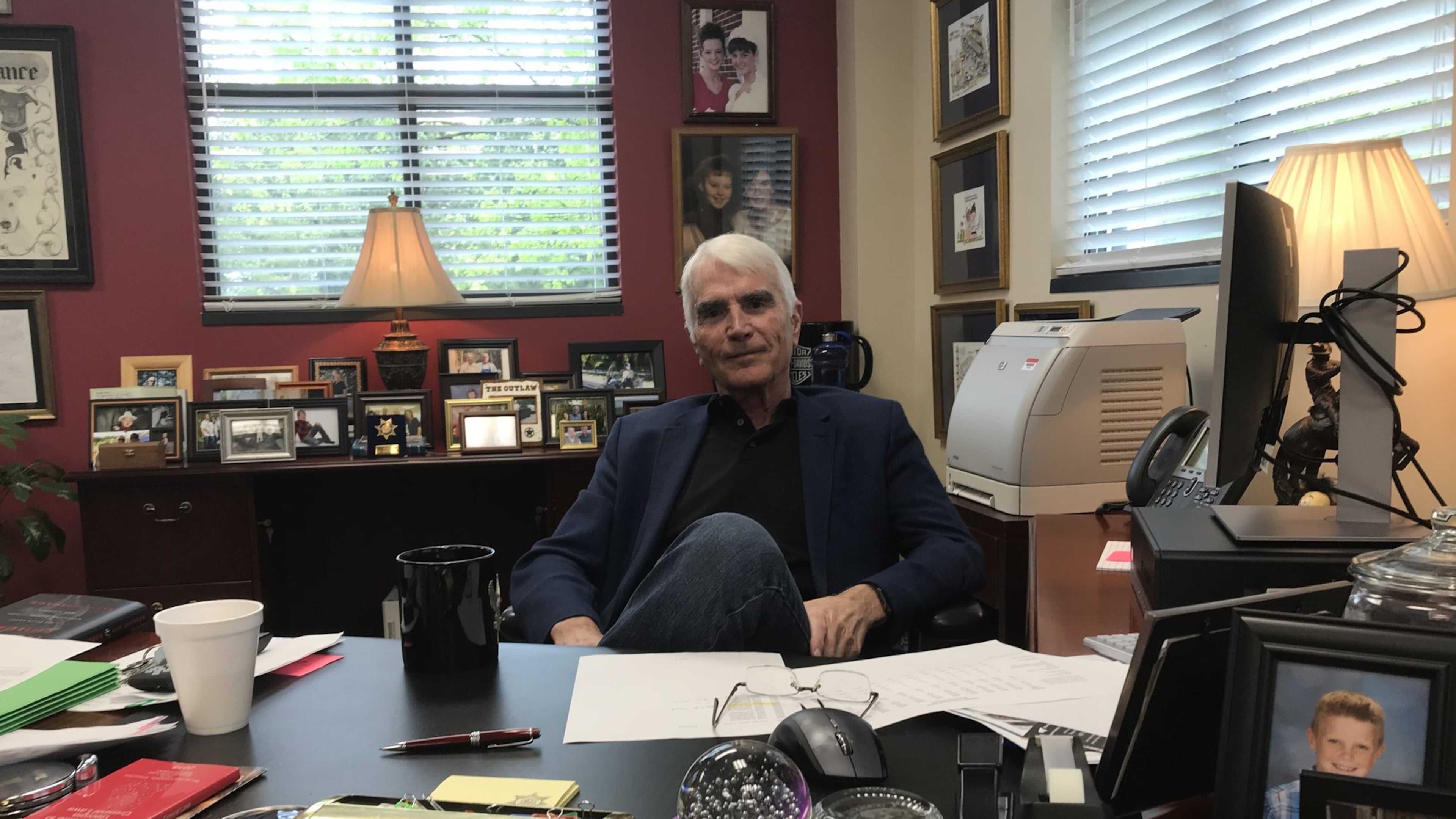 Gwinnett County Sheriff Butch Conway in his office at the Gwinnett County jail on Thursday, April 18, 2019. TYLER ESTEP / TYLER.ESTEP@AJC.COM