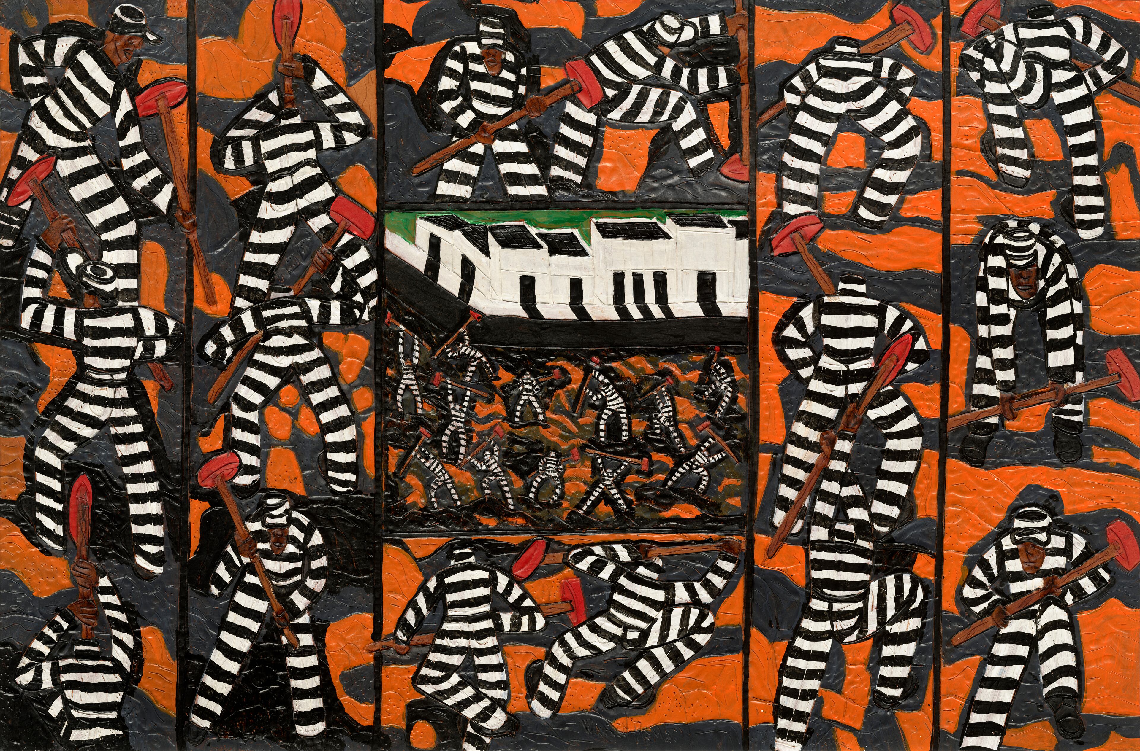 The National Gallery of Art in Washington announced in 2022 that it acquired its first work by Winfred Rembert, "G.S.P. Reidsville" (2013).