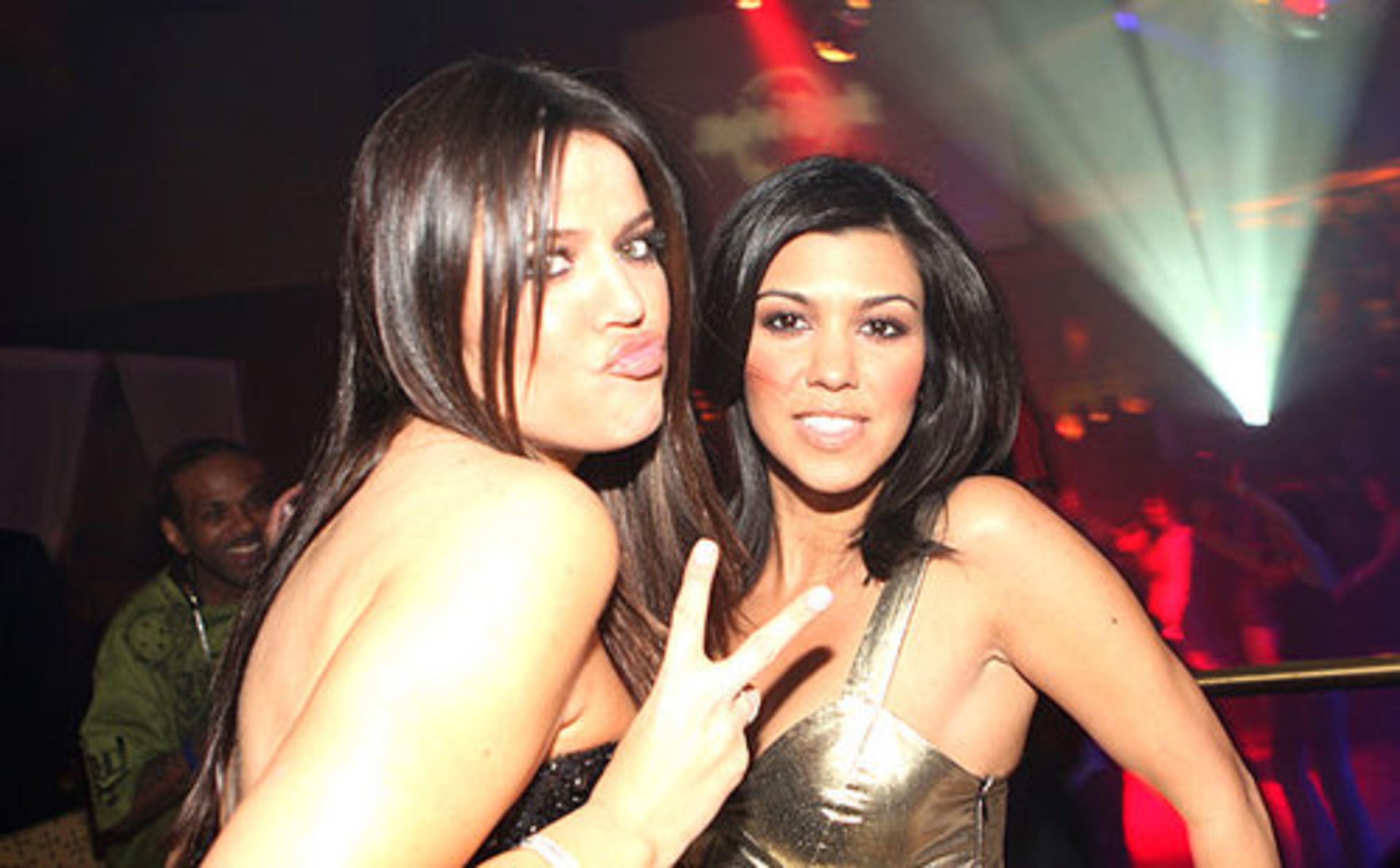 They were everywhere: Two of the Kardashian sisters -- Khloe and Kourtney -- at the Seminole Hard Rock Revolution Party on Friday.