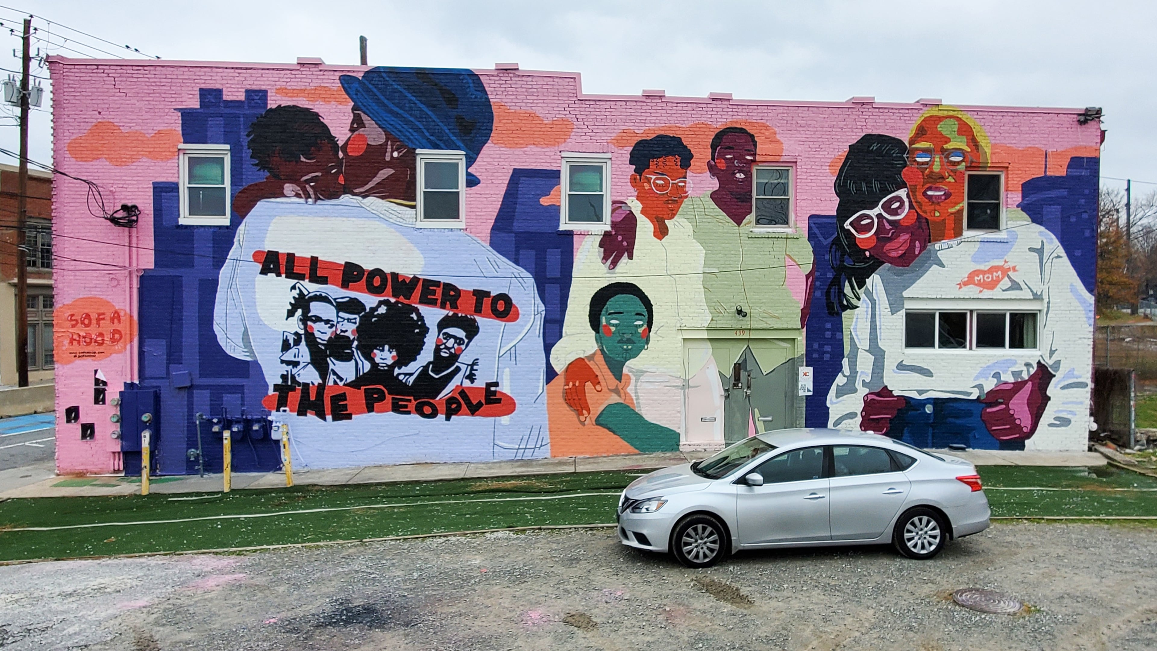 A mural by Sofahood sponsored by Living Walls on Edgewood Ave that went up at the end of 2020. Image courtesy of Atlanta Street Art Map