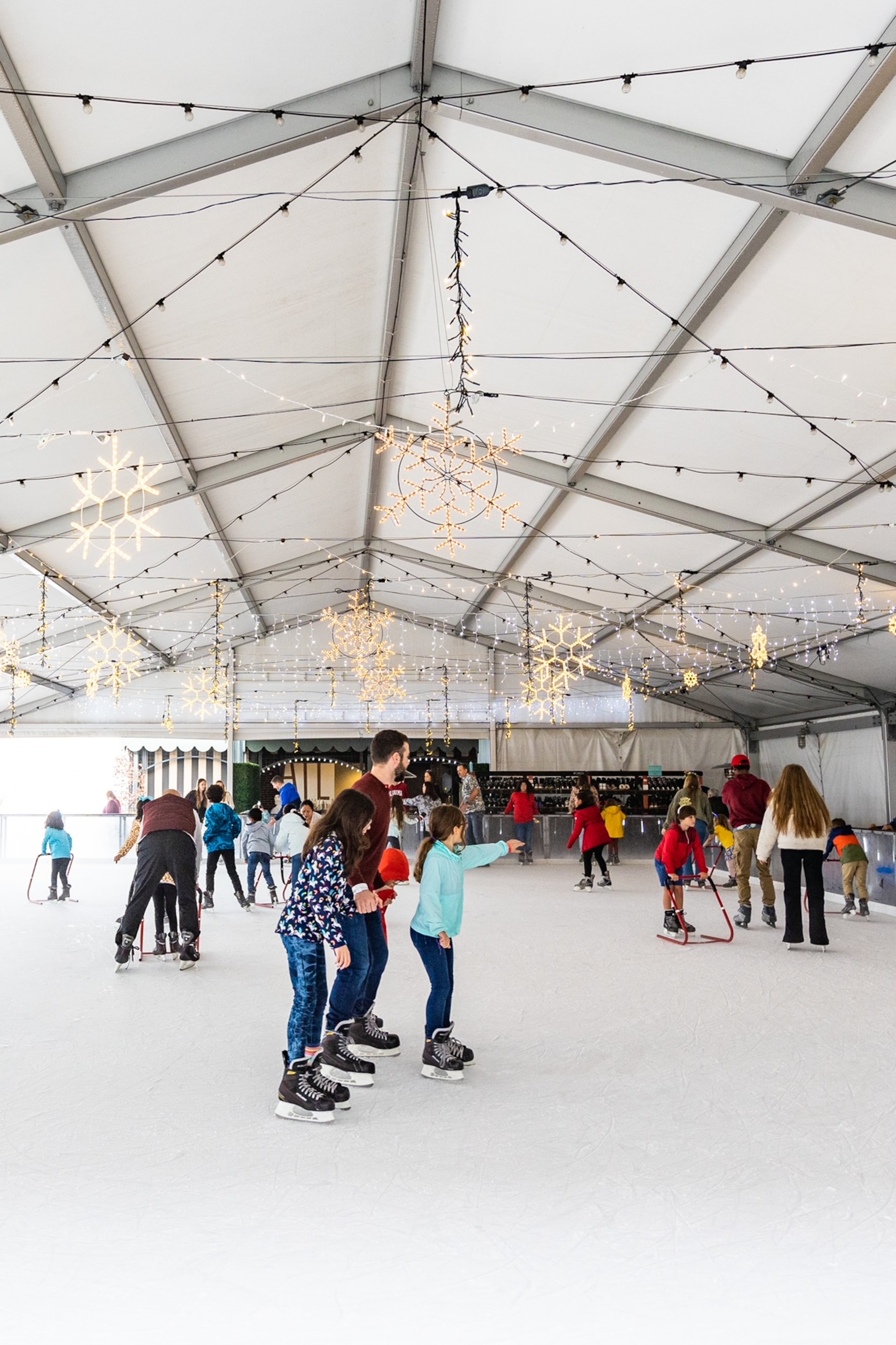 Enjoy a day of ice skating at outdoor rinks, including at Ponce City Market’s Skate the Sky.
(Courtesy of Slater Hospitality)