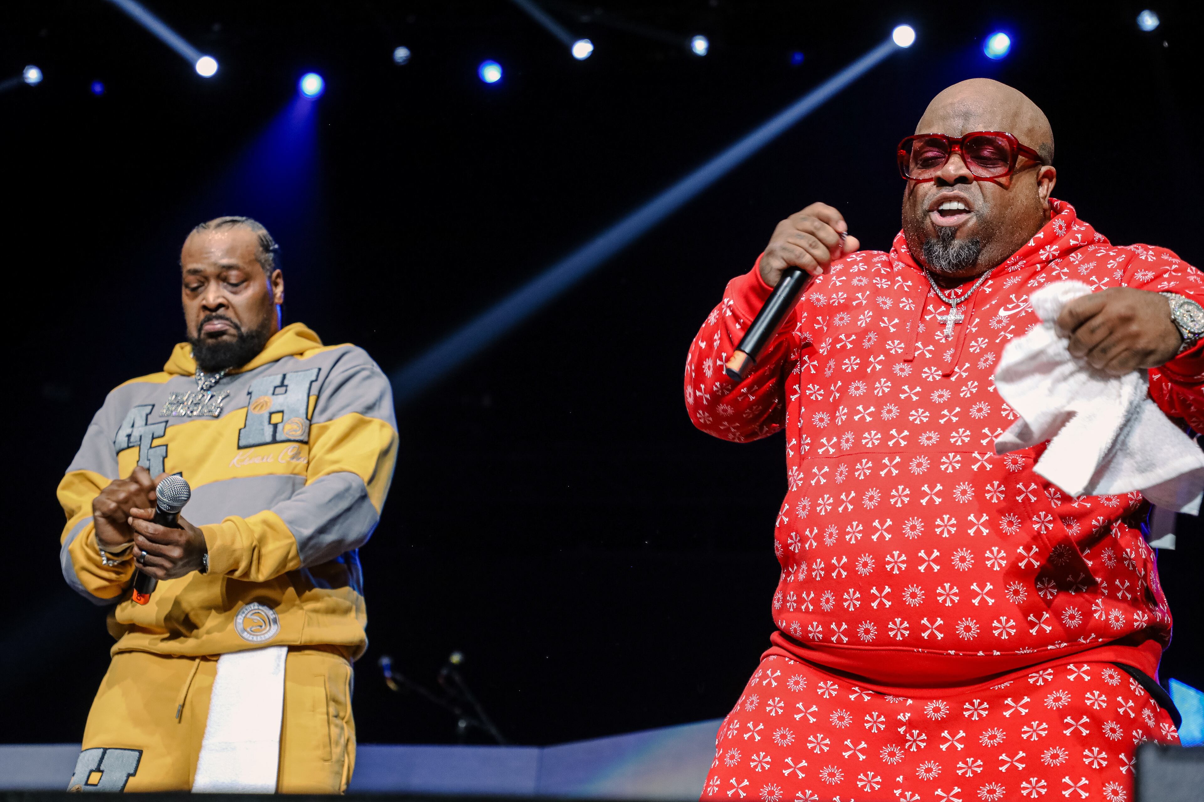 Khujo and Cee-Lo performs Friday, Dec. 15, 2023, at State Farm Arena for V103’s Winterfest. (Kymani Culmer for The Atlanta Journal-Constitution)