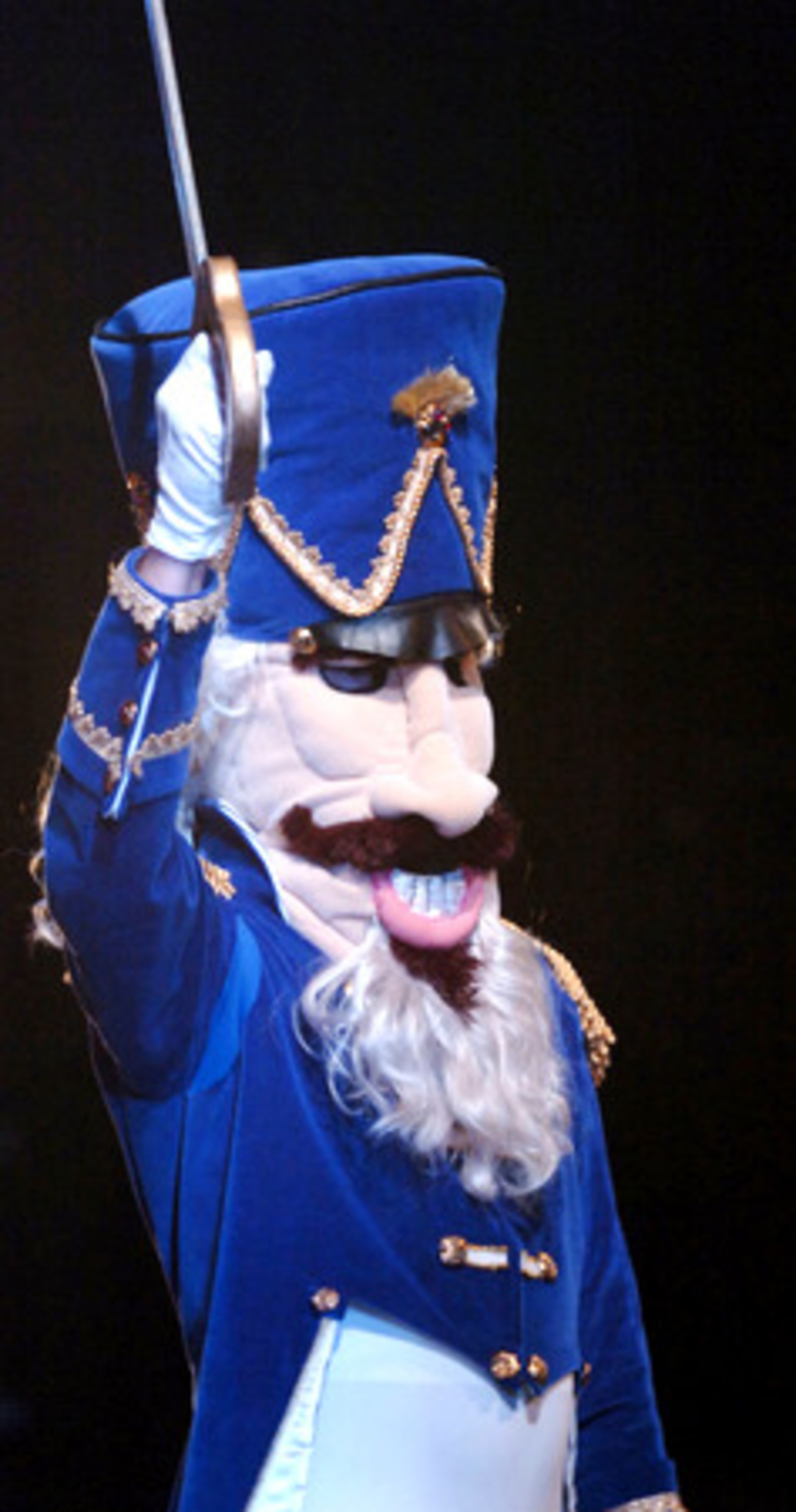 A dancer playing the role of The Nutcracker.