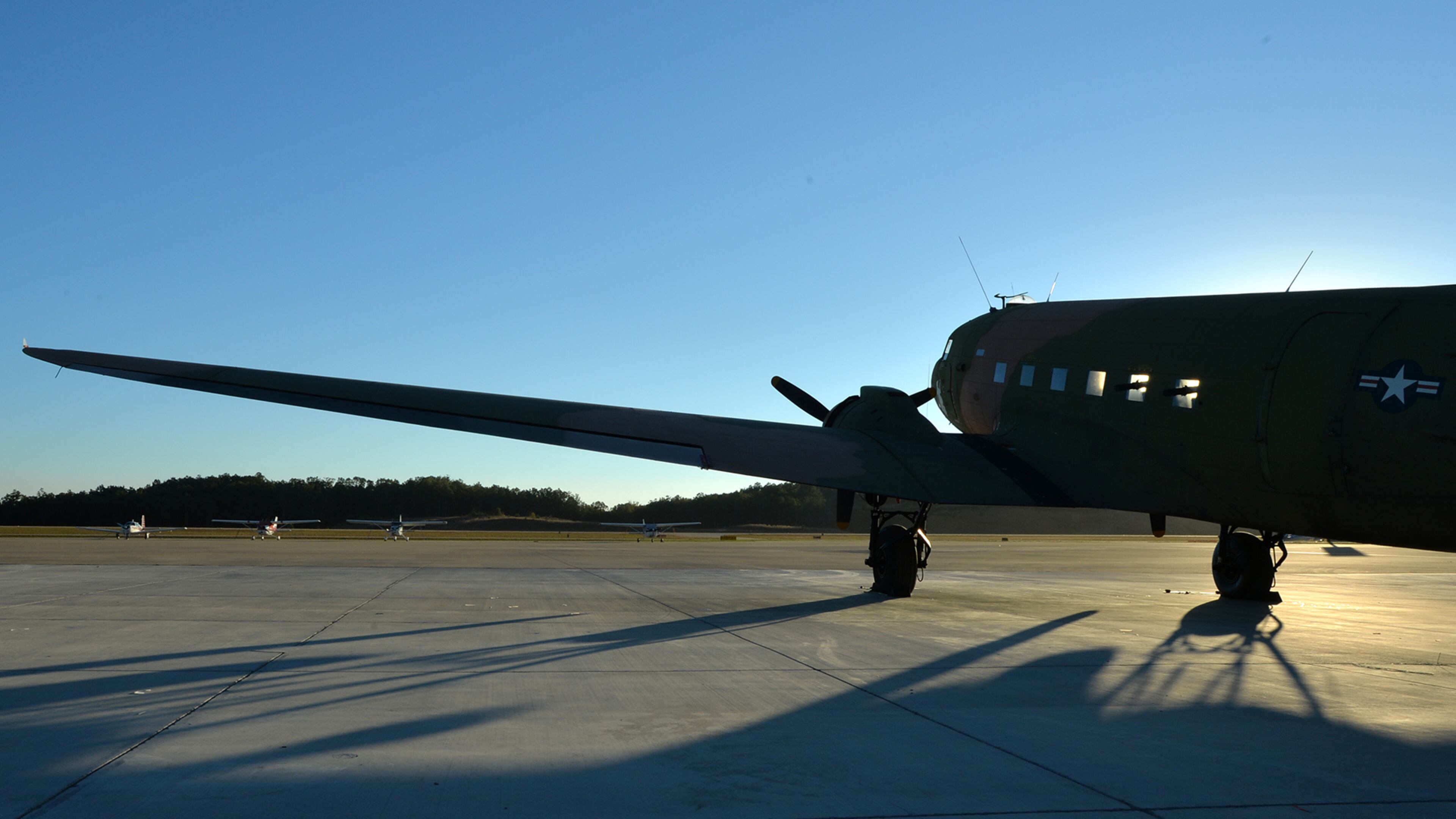 A plane sits at Paulding County Airport in Dallas which officials are trying to expand for commercial air service, much to the chagrin of Delta and the city of Atlanta