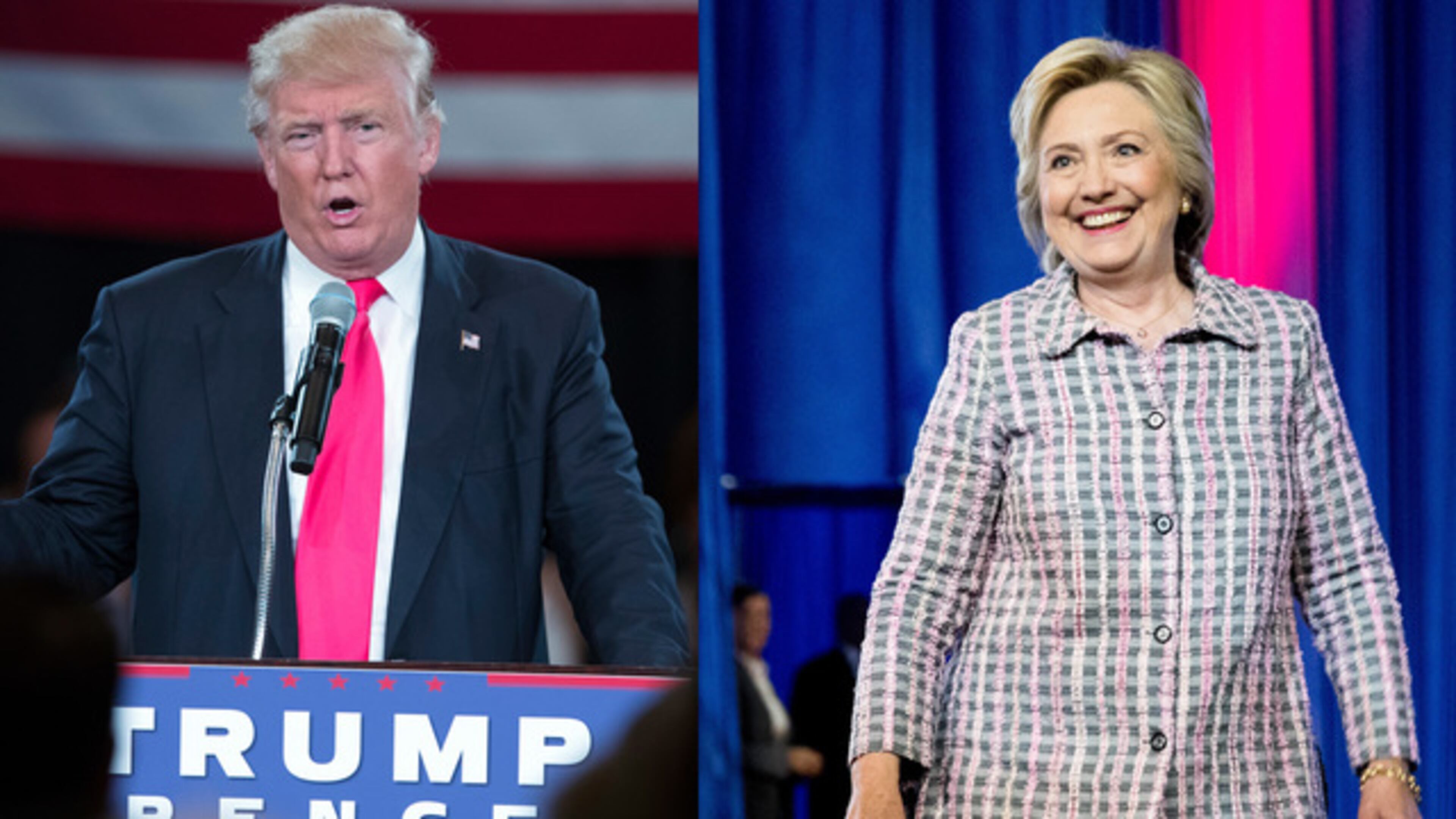 Donald Trump and Hillary Clinton. AP file.