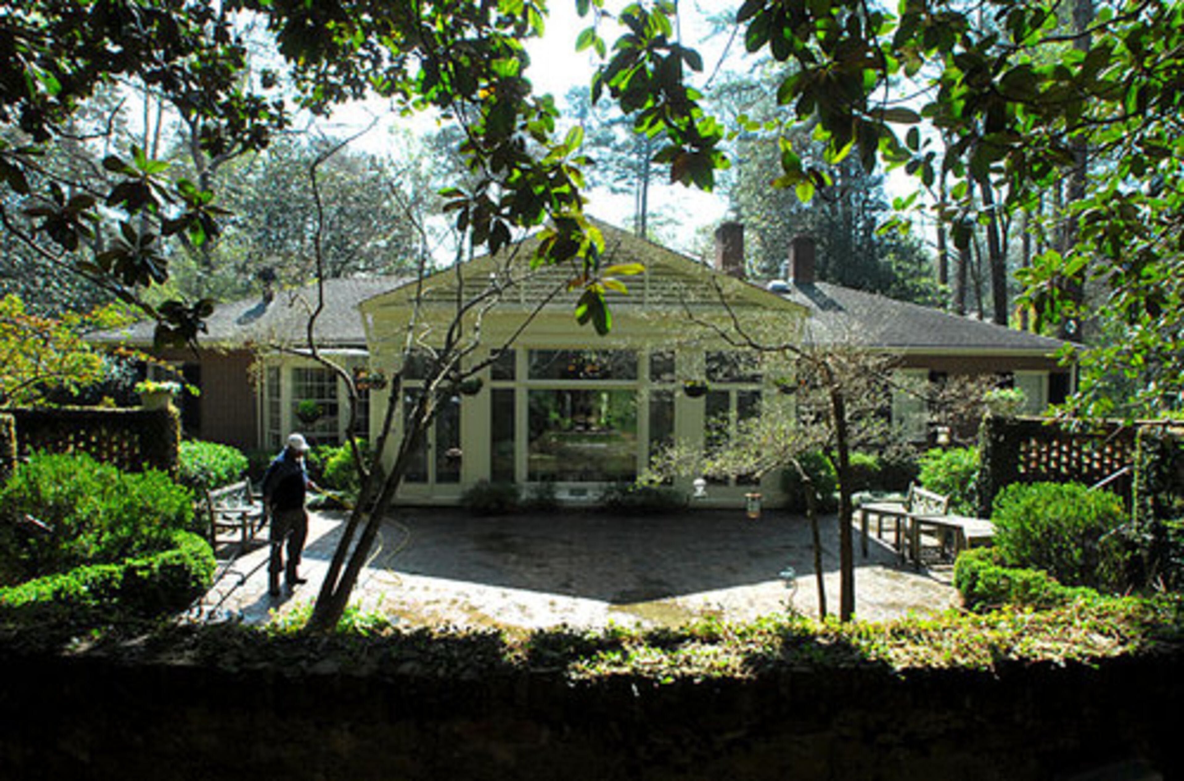 The patio is cleaned in preparation for the April 6 Buckhead in Bloom tour by the Atlanta Preservation Center. Tickets are $40 for the general public; $30 for APC members. For more information: 404-688-3353 or www.preserveatlanta.com.