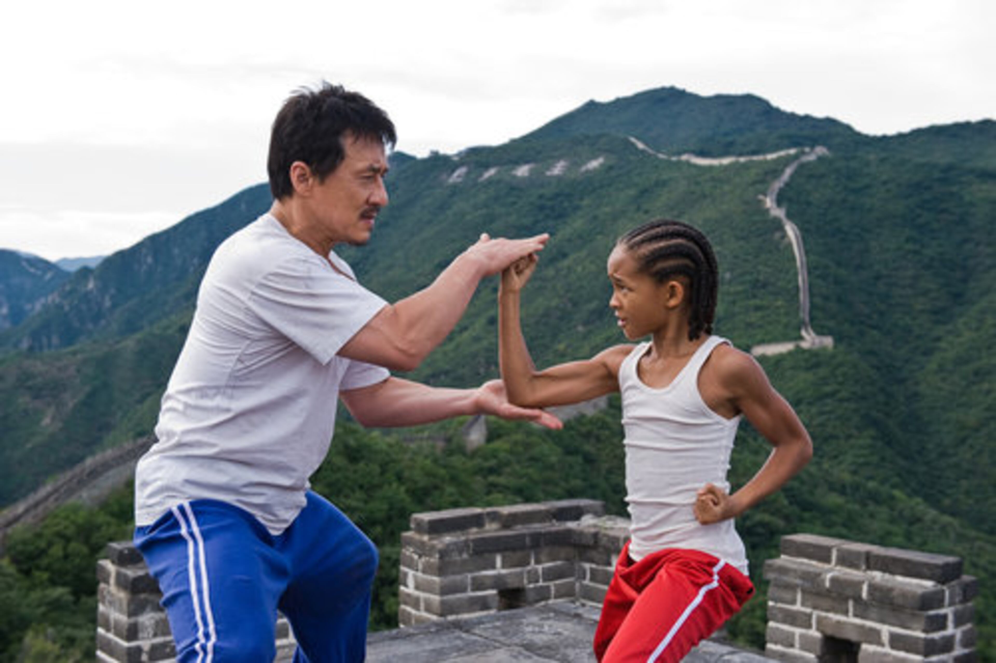 Jackie Chan, left, as "Mr. Han" and Jaden Smith, as "Dre Parker" star in Columbia Pictures' "The Karate Kid."