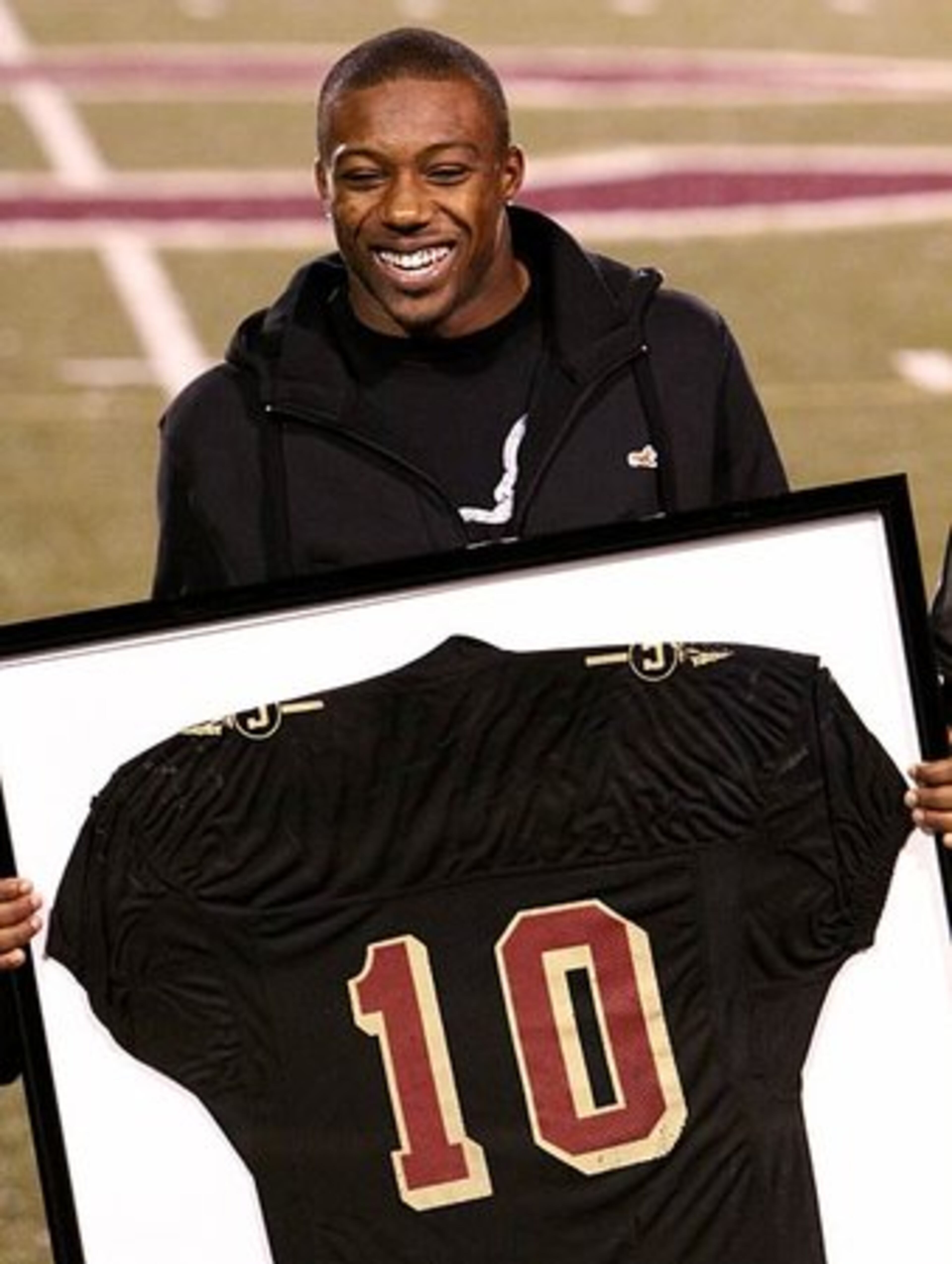 Tennessee Vols DB Eric Berry returned to his alma mater, Creekside High, Friday, Oct. 16, for a ceremony in which his No. 10 jersey was officially retired.