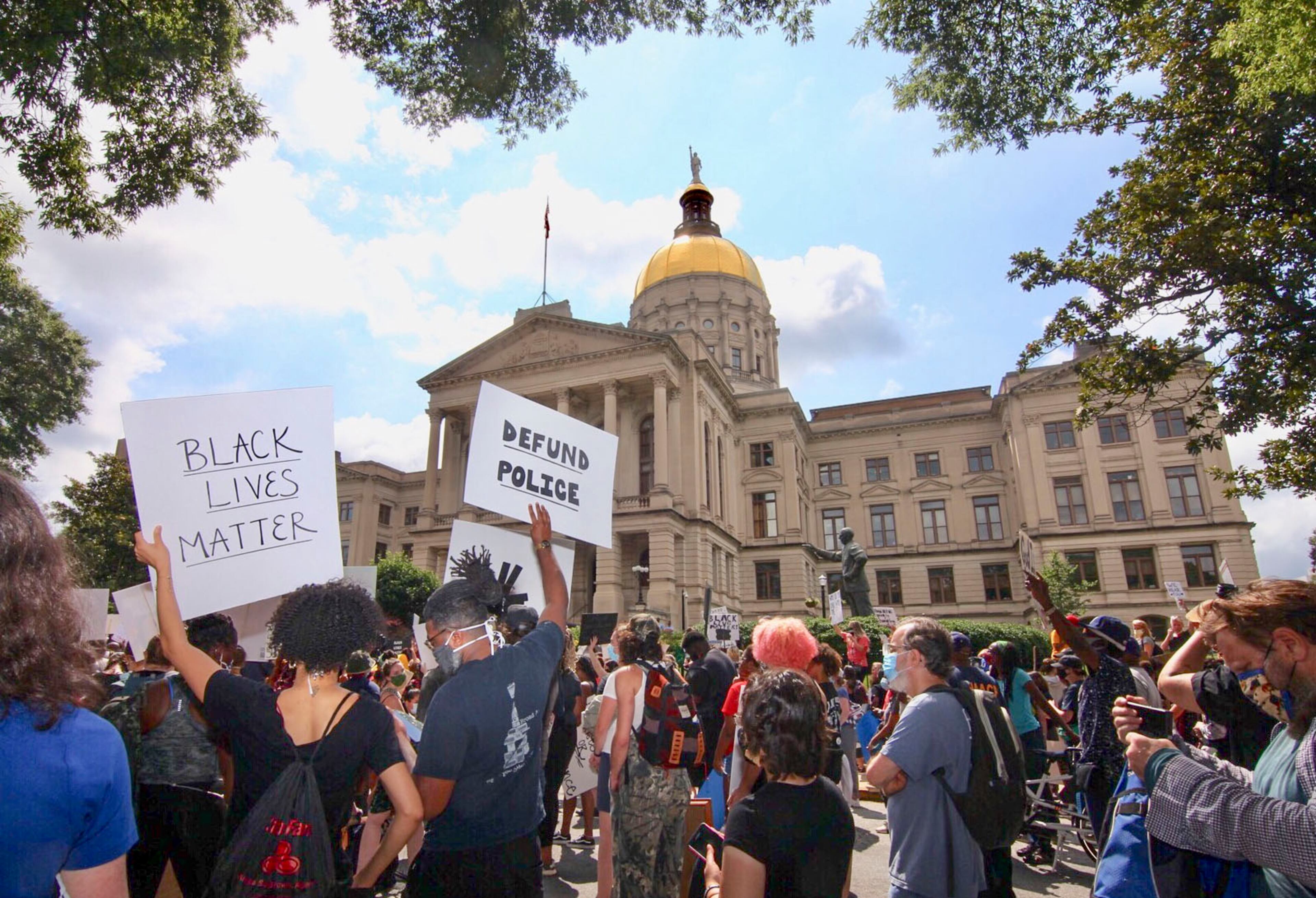 June 15, 2020 - Atlanta - The NAACP March to the Capitol coincided with the restart of the Georgia 2020 General Assembly. Lawmakers returned wearing masks and followed new rules to restart the session during the pandemic. Steve Schaefer for the Atlanta Journal Constitution