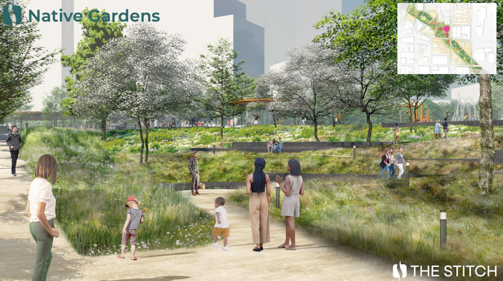 Project update: Pedestrian plaza and garden planned for park above ...