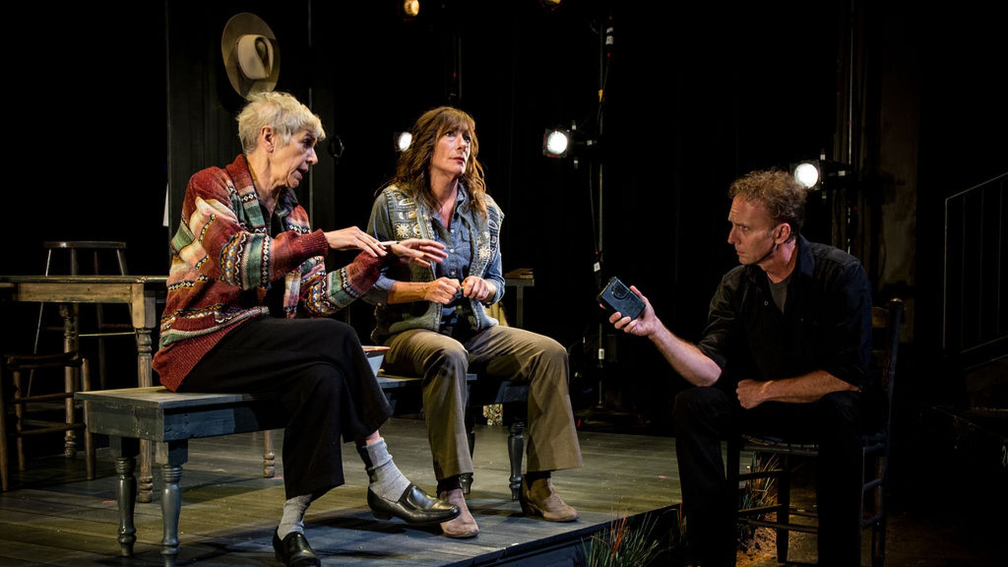Mary Lynn Owen, Stacy Melich and Jayson Warner Smith in “The Laramie Project” at Theatrical Outfit. Photo Credit: Casey Gardner Photography