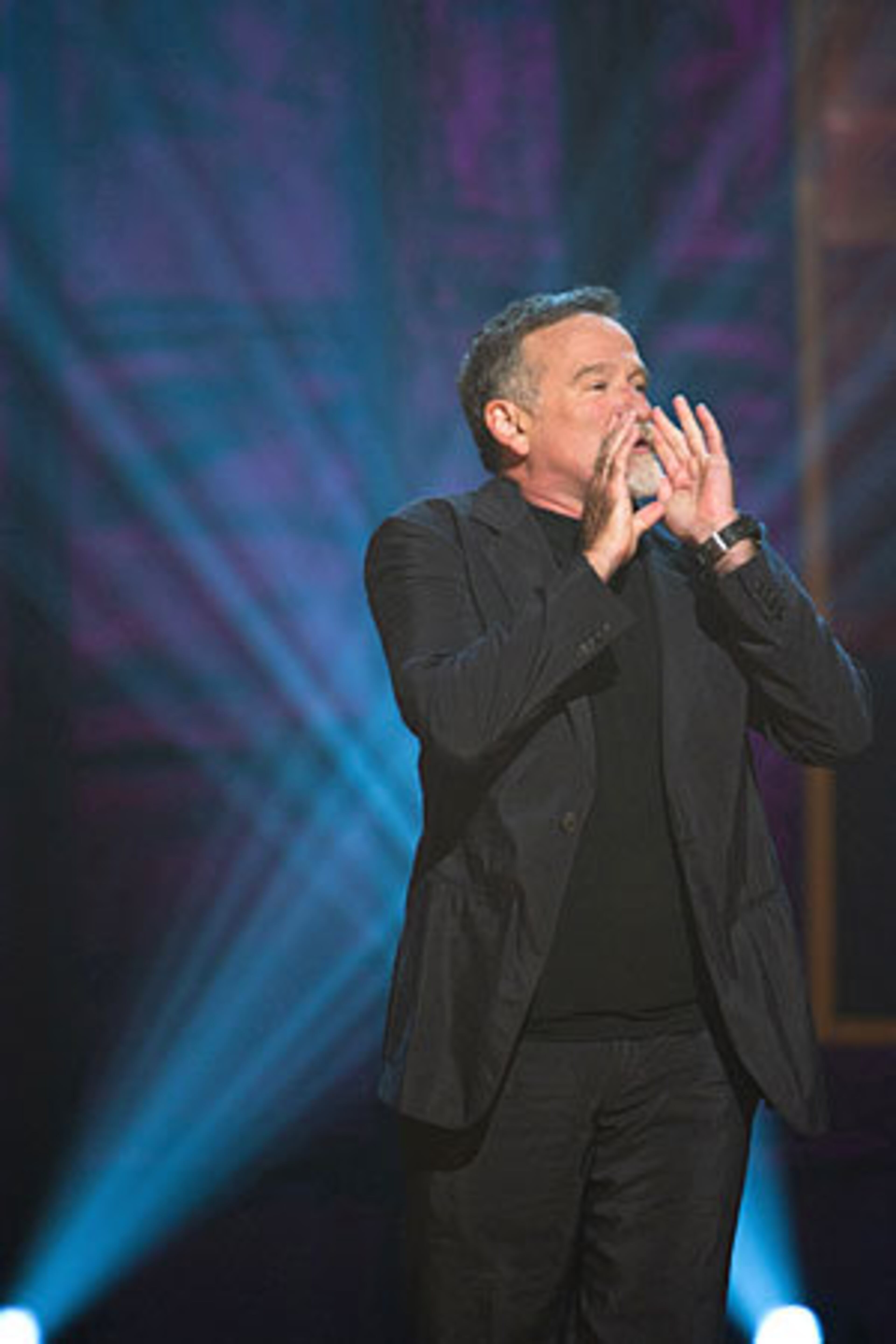 Robin Williams performs.