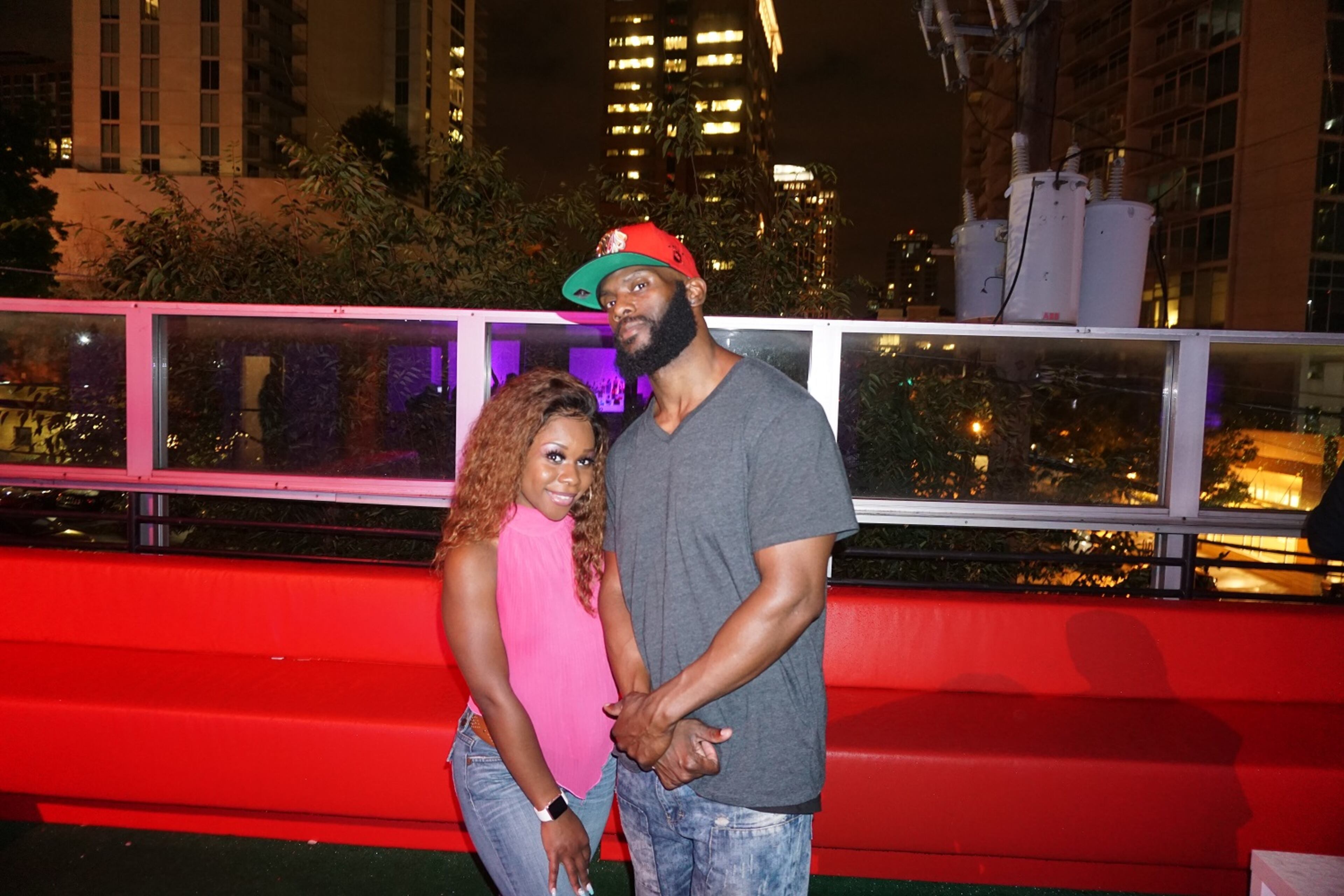 Tiny Jones and Raleigh Jennings on the Alibi rooftop during the Crazy/Sexy/Cool: R&B Tuesday and Rooftop Party, Tuesday, May 27.