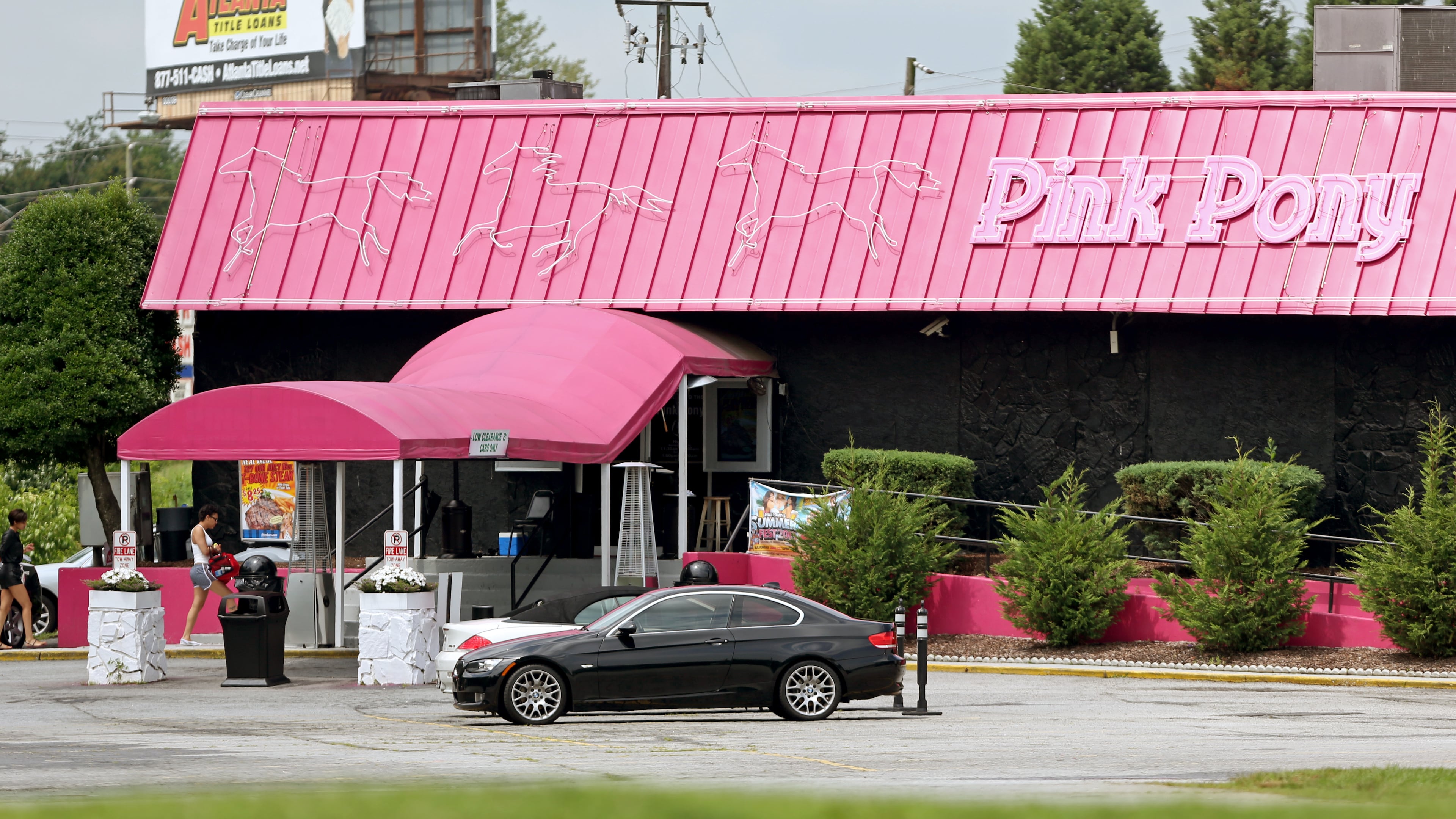 The Pink Pony is shown off of Buford Highway in Brookhaven Monday morning in Atlanta, Ga., June 17, 2013. In trying to tame the Pink Pony, Georgia's newest city has become the latest to try to buck the million-dollar coexistence between local government and nude dancers.