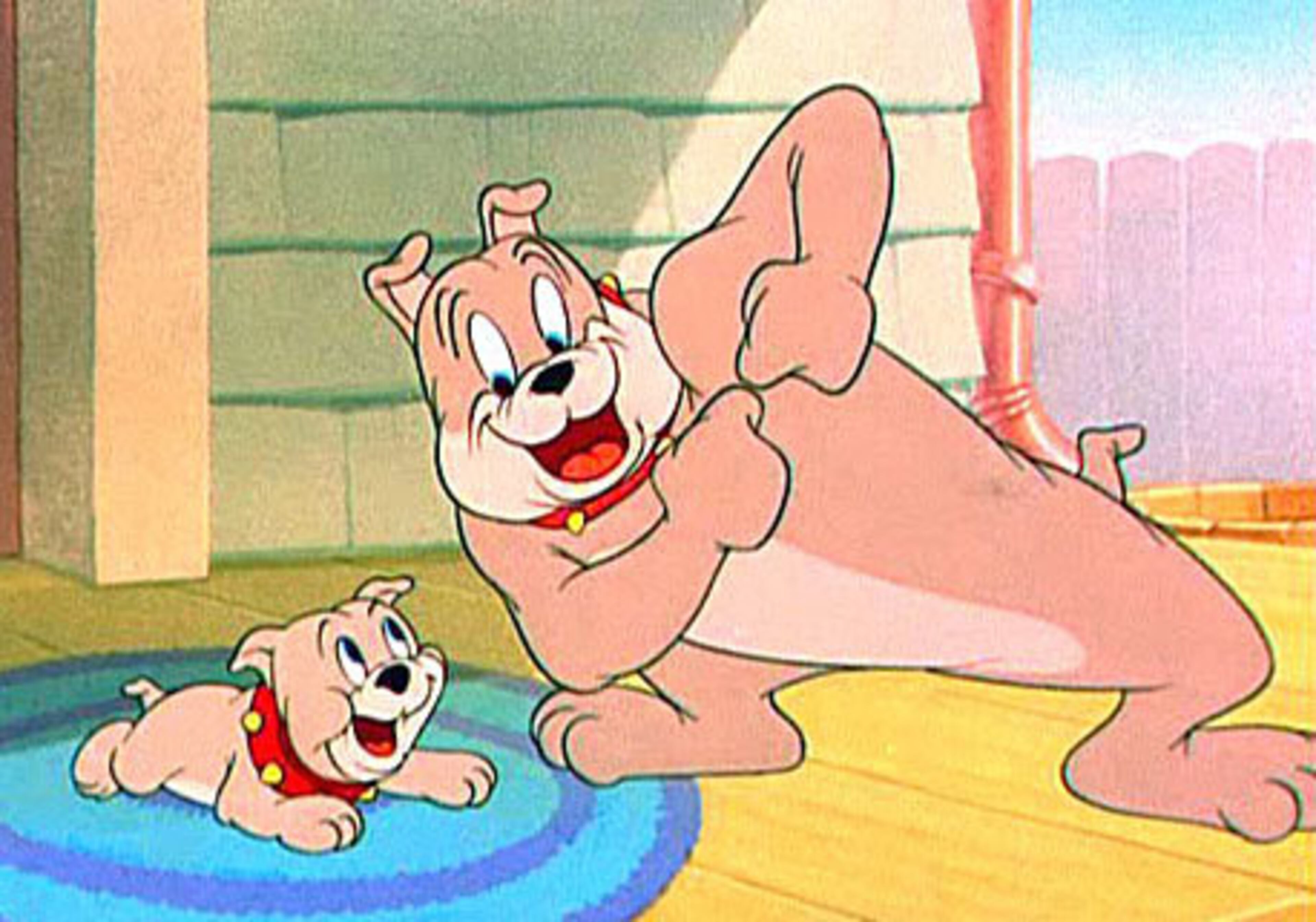 SPIKE, FROM "TOM AND JERRY": Besides Jerry, Spike was perhaps Tom's biggest foe in the 1940s and '50s. Sometimes he was known as Butch or Killer, but whatever his name, Spike tried to muddle Tom's life as much as possible. Though Spike softened somewhat after becoming a father to Tyke in the late 1940s, this bulldog never let his guard down.