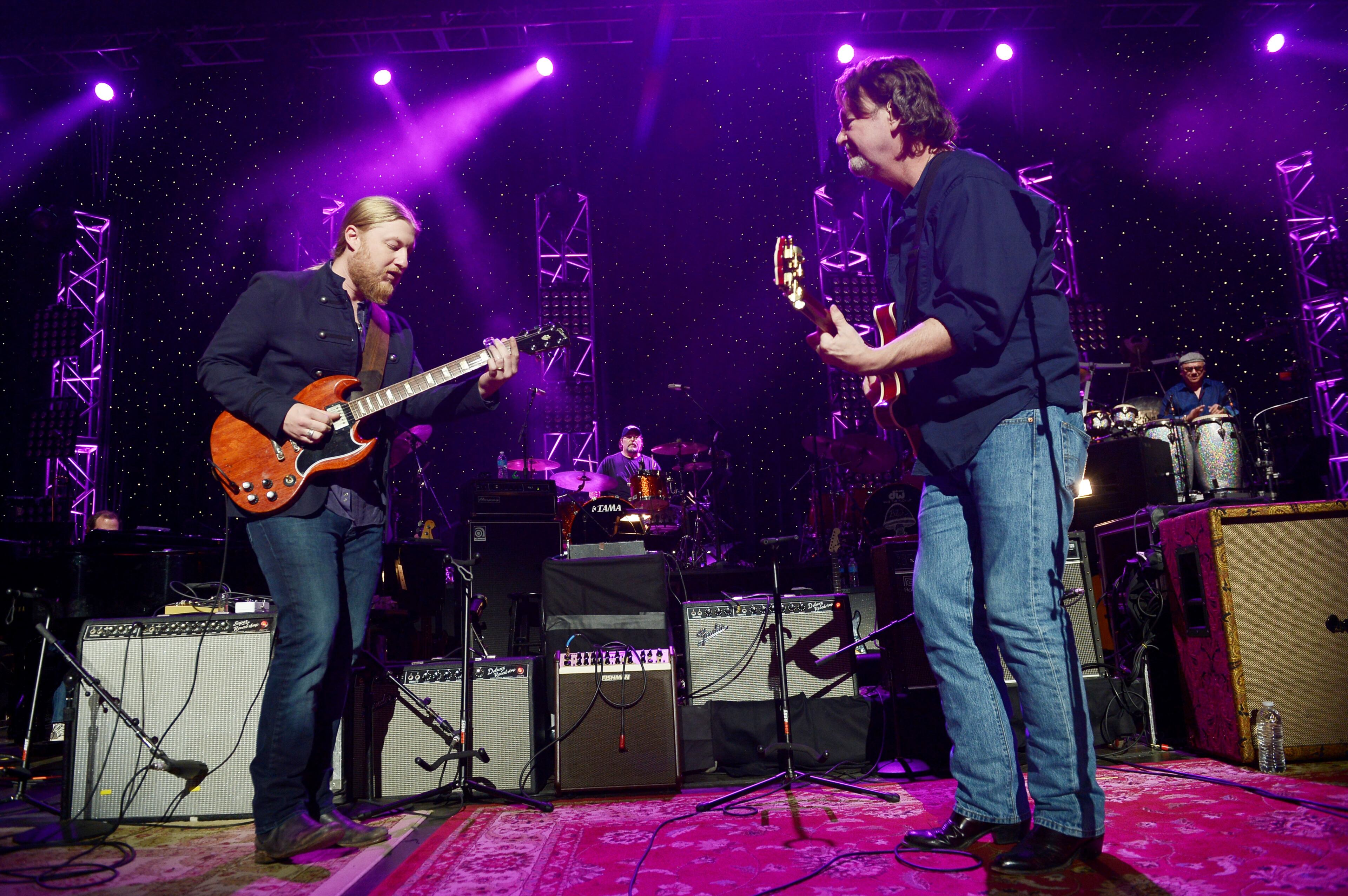 ATLANTA, GA - JANUARY 10: Derek Trucks and John Bell perform during All My Friends: Celebrating the Songs & Voice of Gregg Allman at The Fox Theatre on January 10, 2014 in Atlanta, Georgia. (Photo by Michael Loccisano/Getty Images)