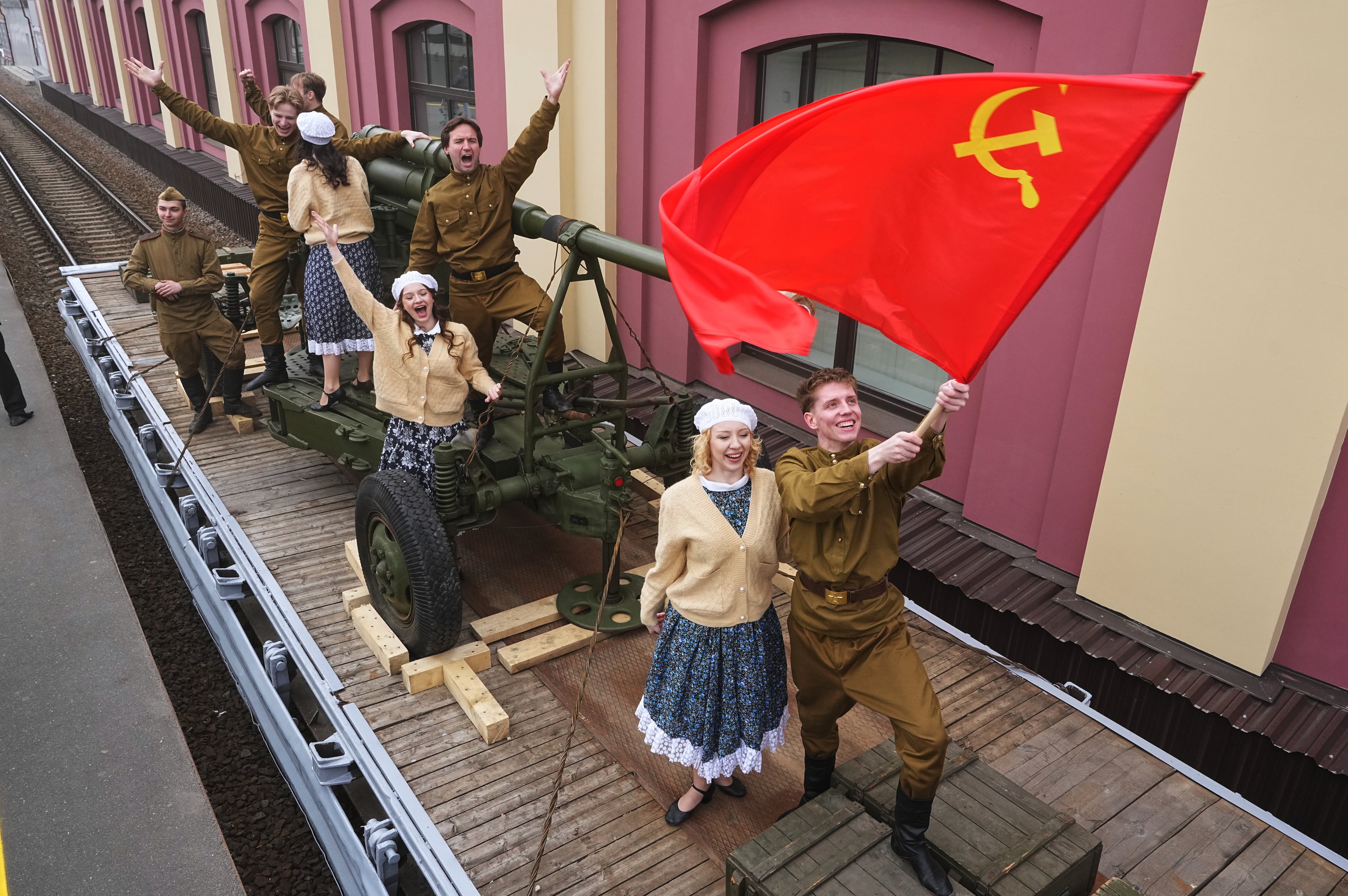 APTOPIX Russia Victory Day Preparations