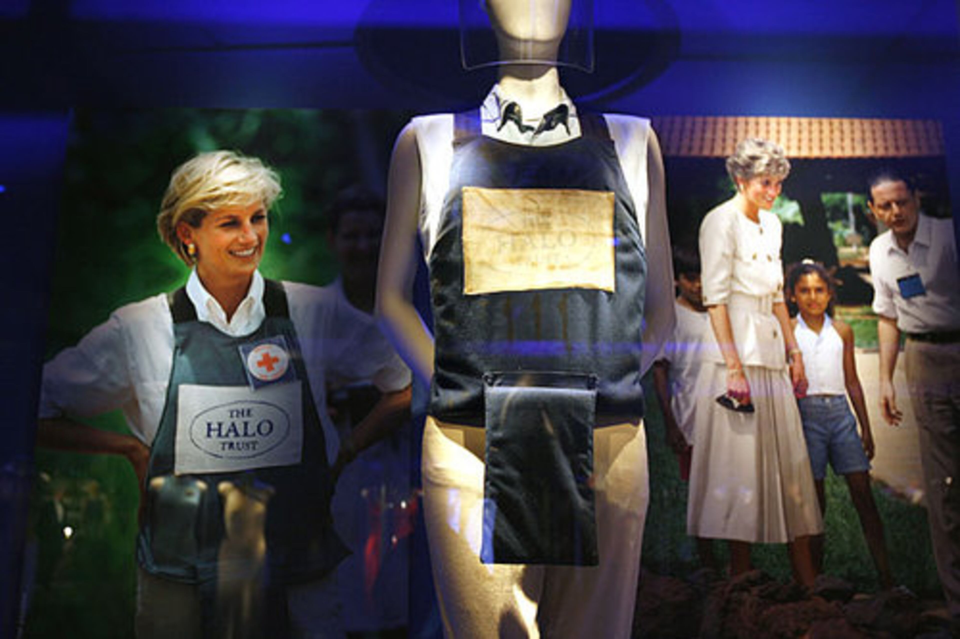The exhibit also showcases Princess Diana's humanitarian work.