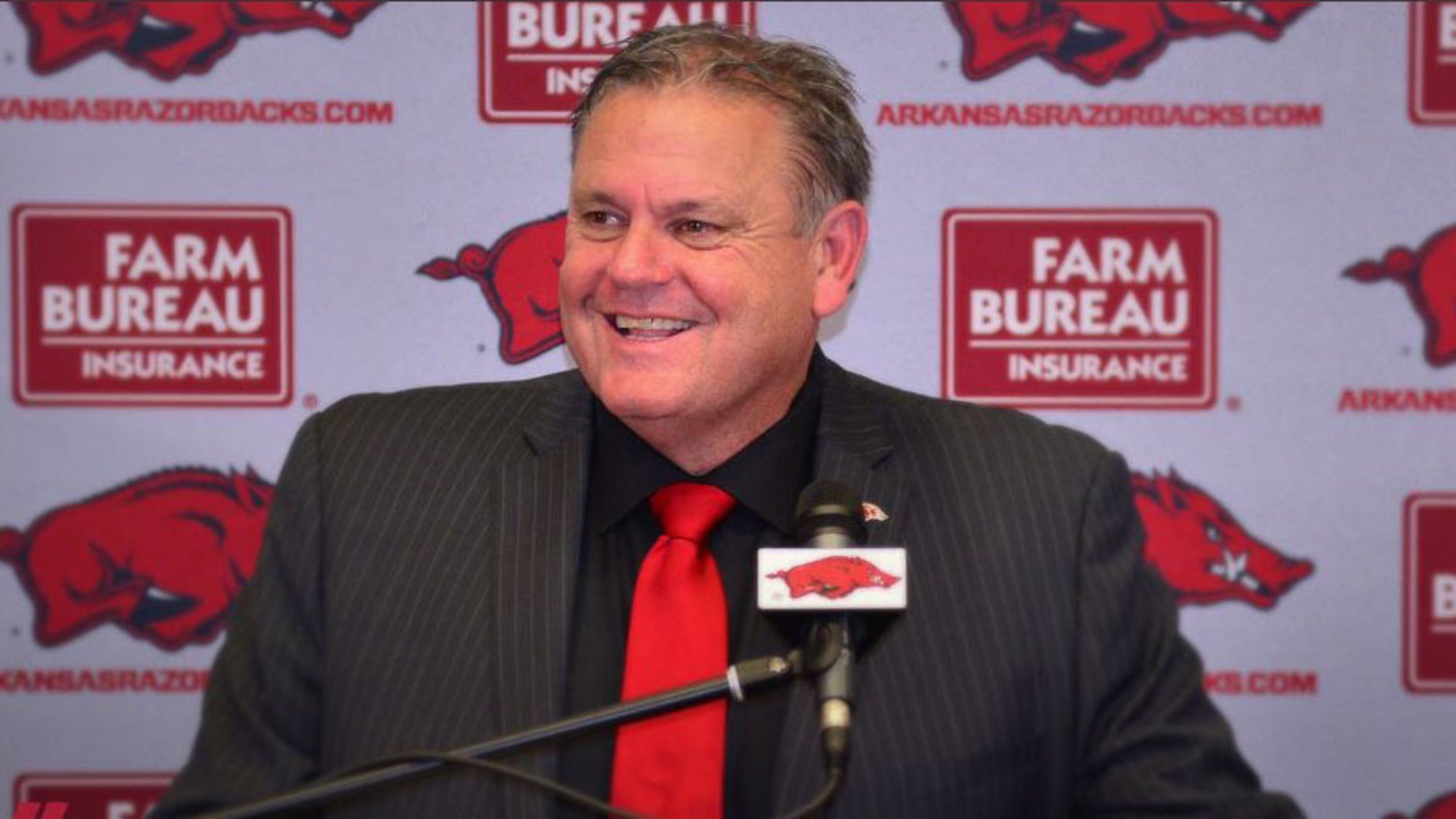 New Arkansas coach Sam Pittman.