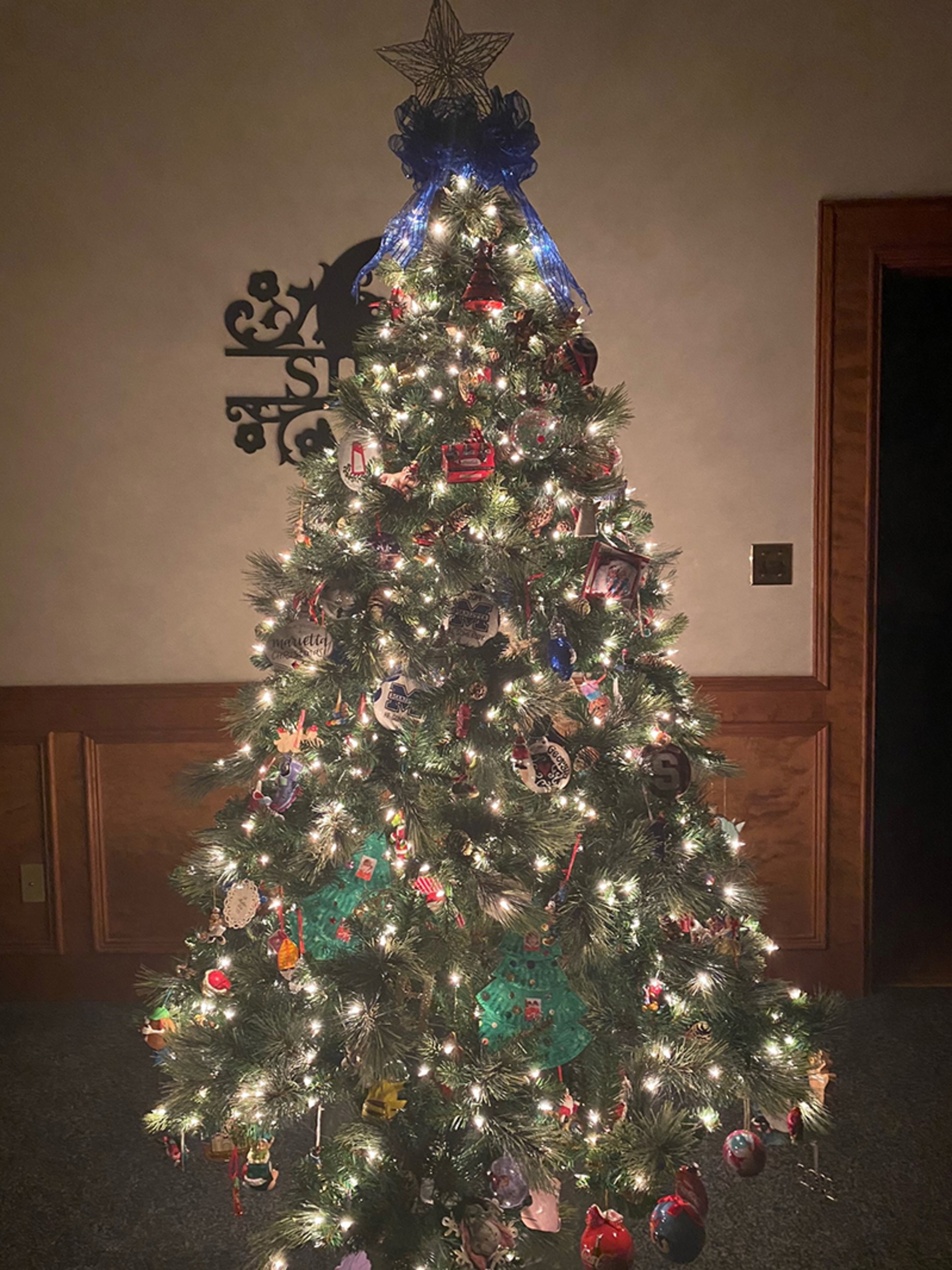John Silvey's family had two Christmas trees this year, and both are beautiful.