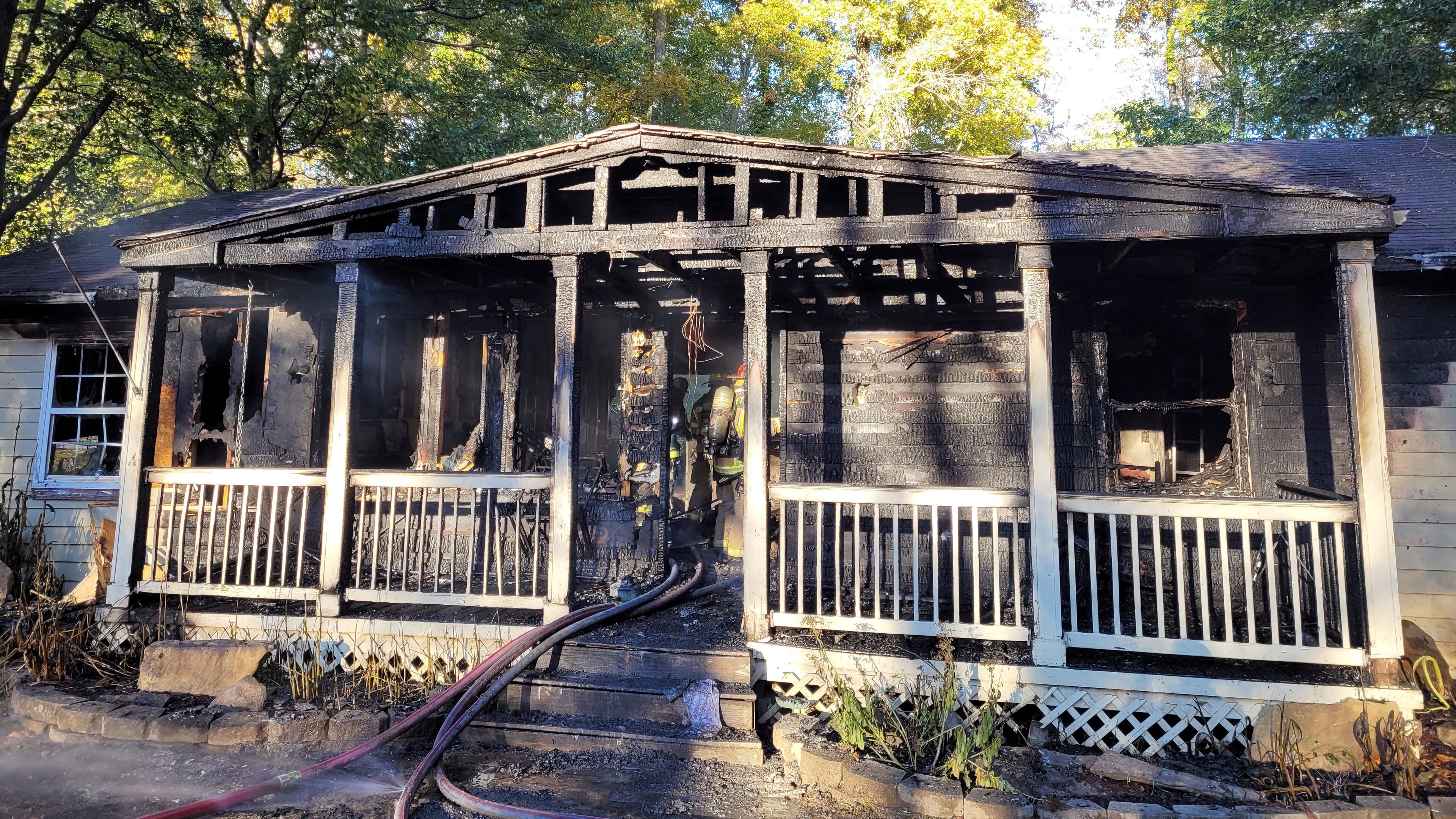 A dog died in a house fire Wednesday night in Sugar Hill, according to Gwinnett County fire officials.