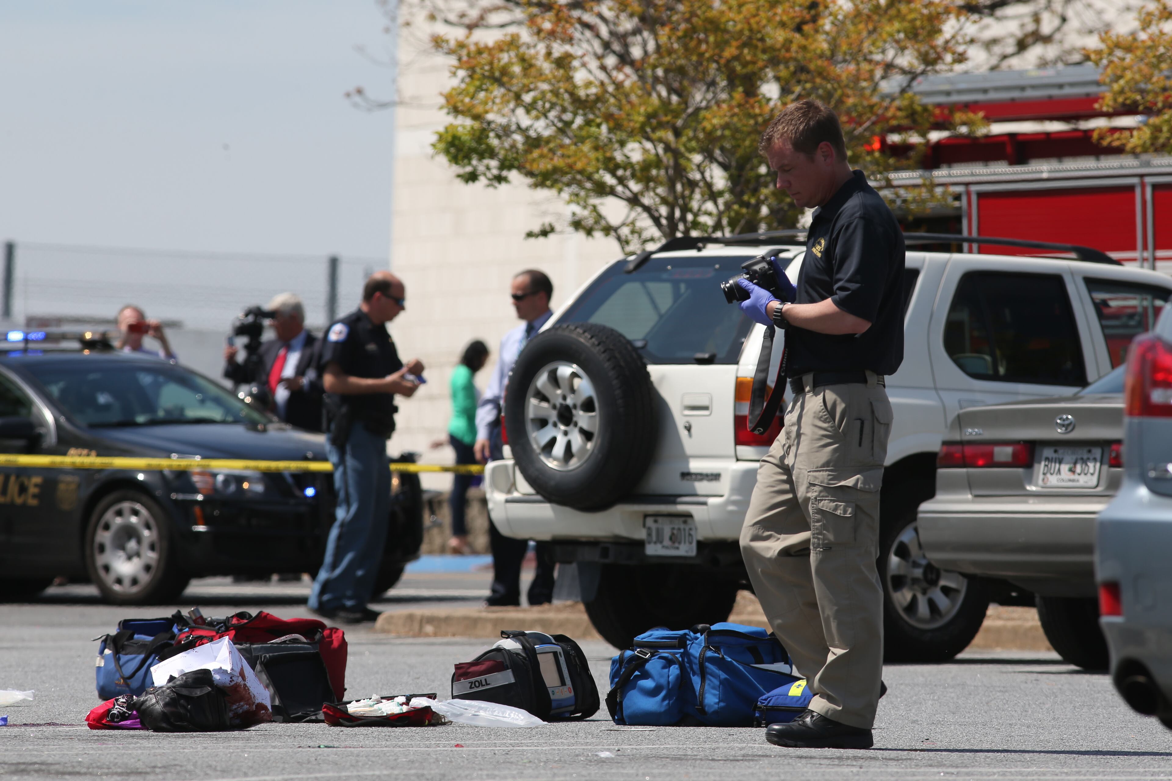A shooting Monday outside Cumberland Mall injured at least one person, police said. The shooting happened in the mall parking lot at about 2:20 p.m.