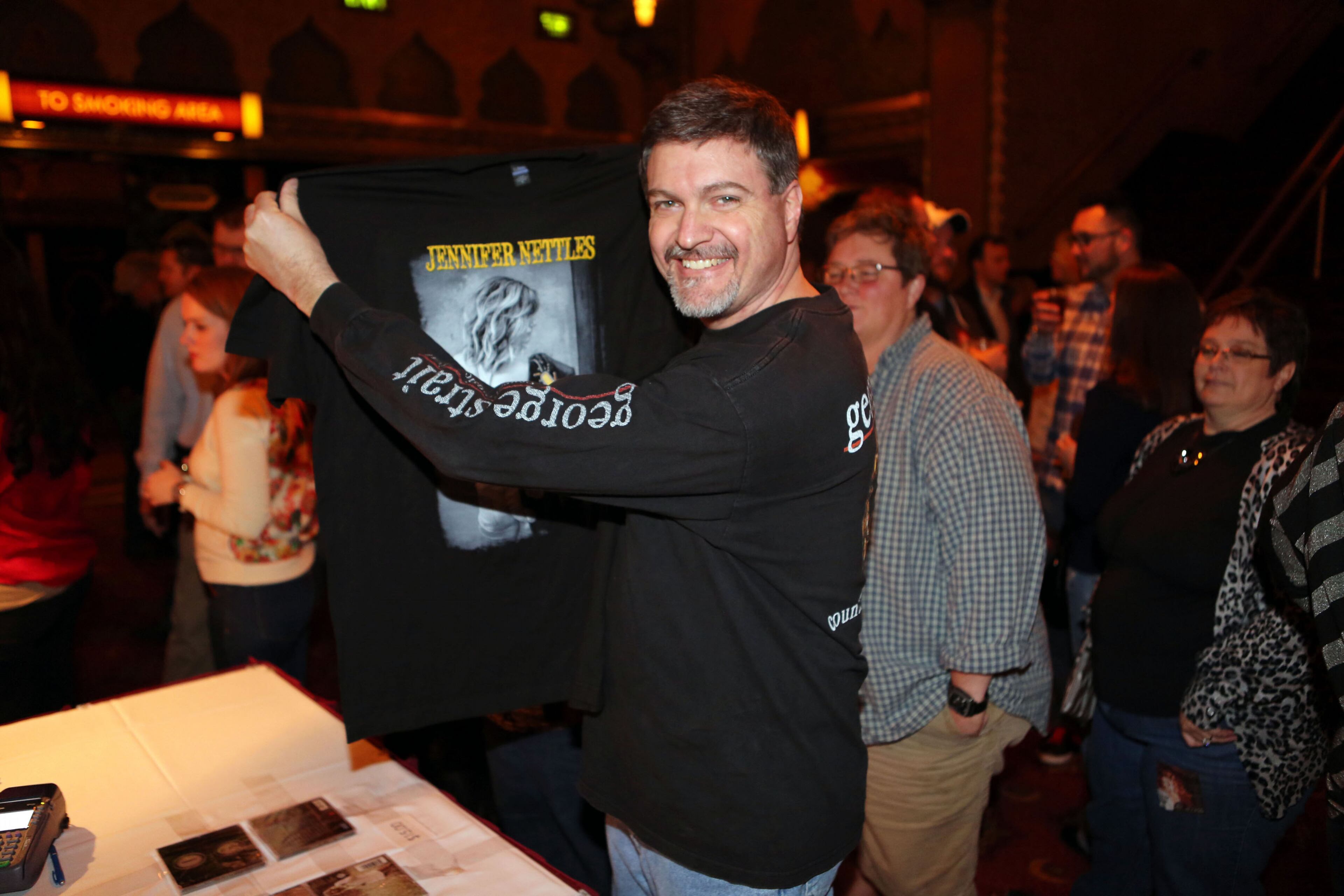 Newnan native Scott Cohen purchases a t-shirt at the concert. Georgia native and Sugarland vocalist Jennifer Nettles played to a nearly sold out Fox Theatre Saturday night on her solo tour. Singer-songwriter Brandy Clark opened the show.