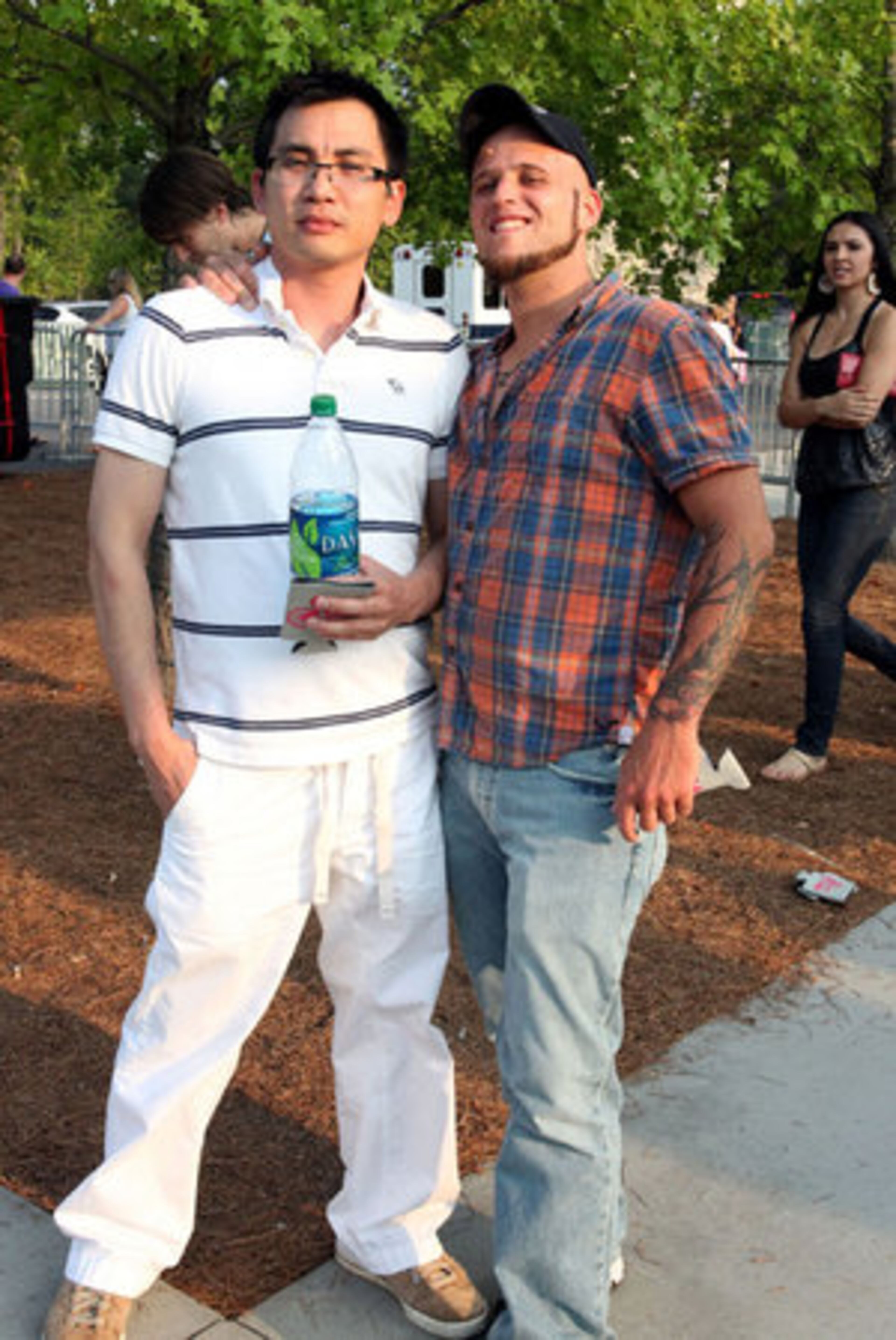 Will Nguyen and Chris Burgess traveled from Cumming for the sold out concert.