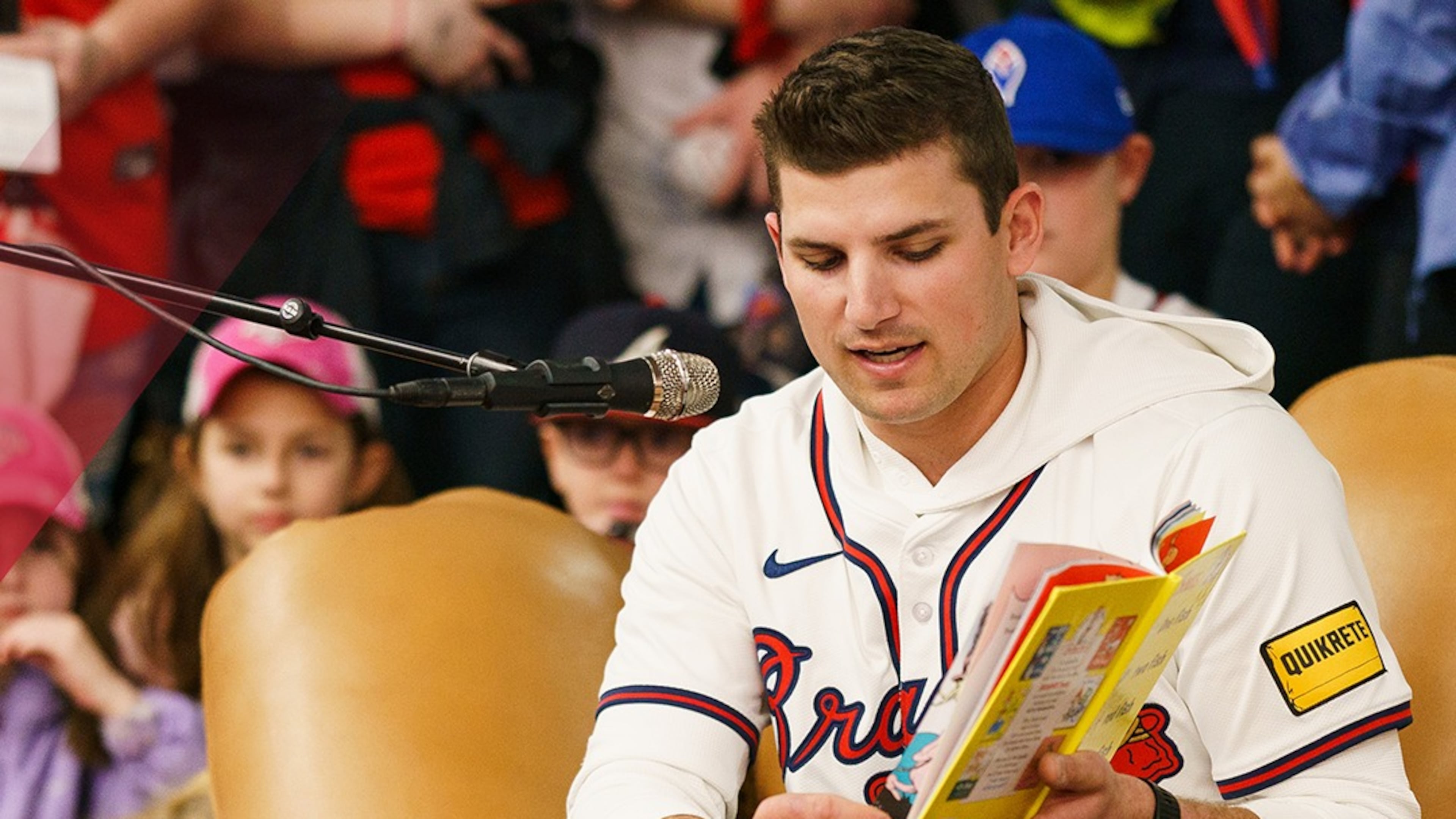 The Braves Fest on Saturday features plenty of activities, as well as player appearances. Shown at the 2025 event, third baseman Austin Riley also will participate this year. (Courtesy of the Atlanta Braves)
