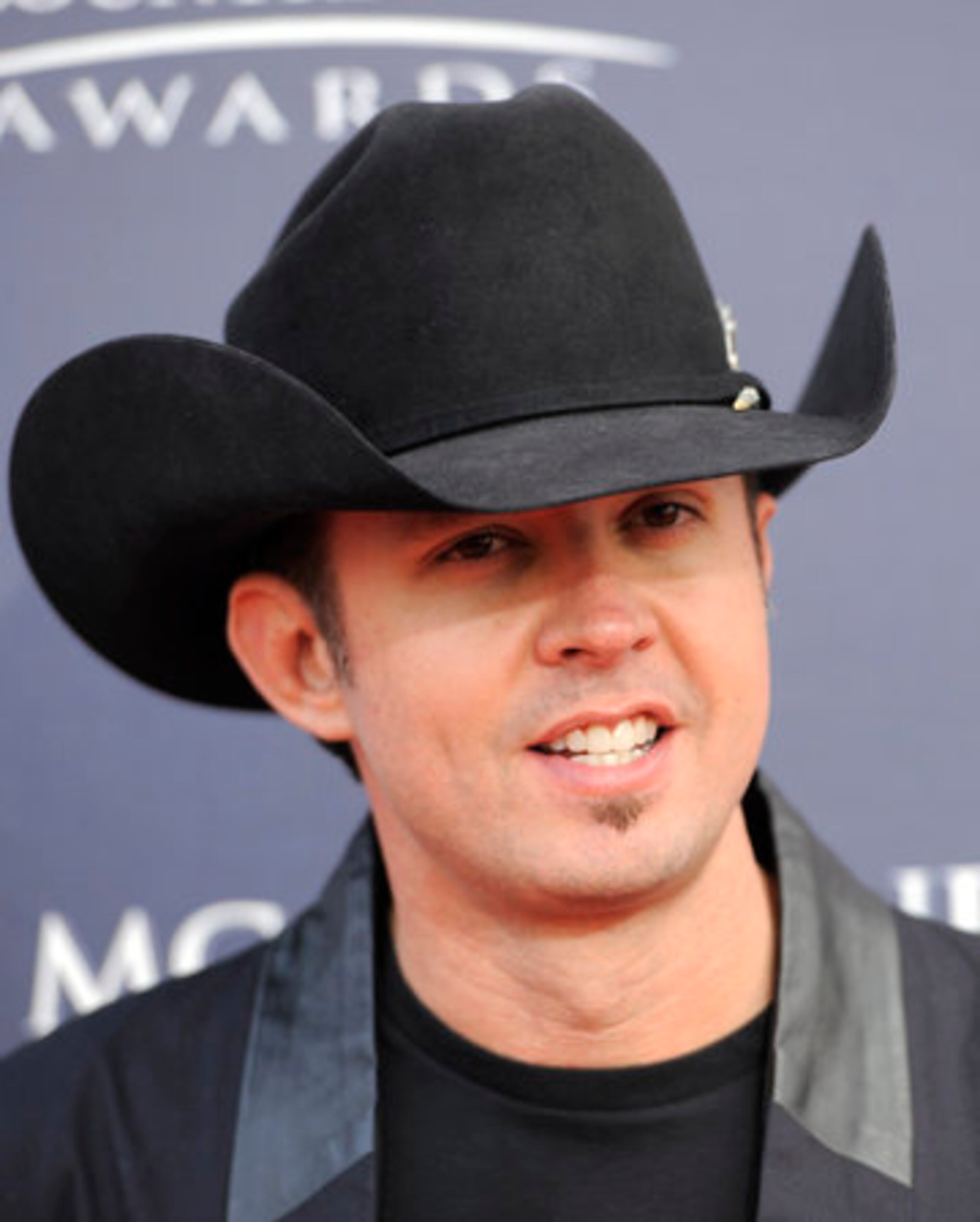 Justin Moore arrives at the 46th Annual Academy of Country Music Awards in Las Vegas on Sunday, April 3, 2011.