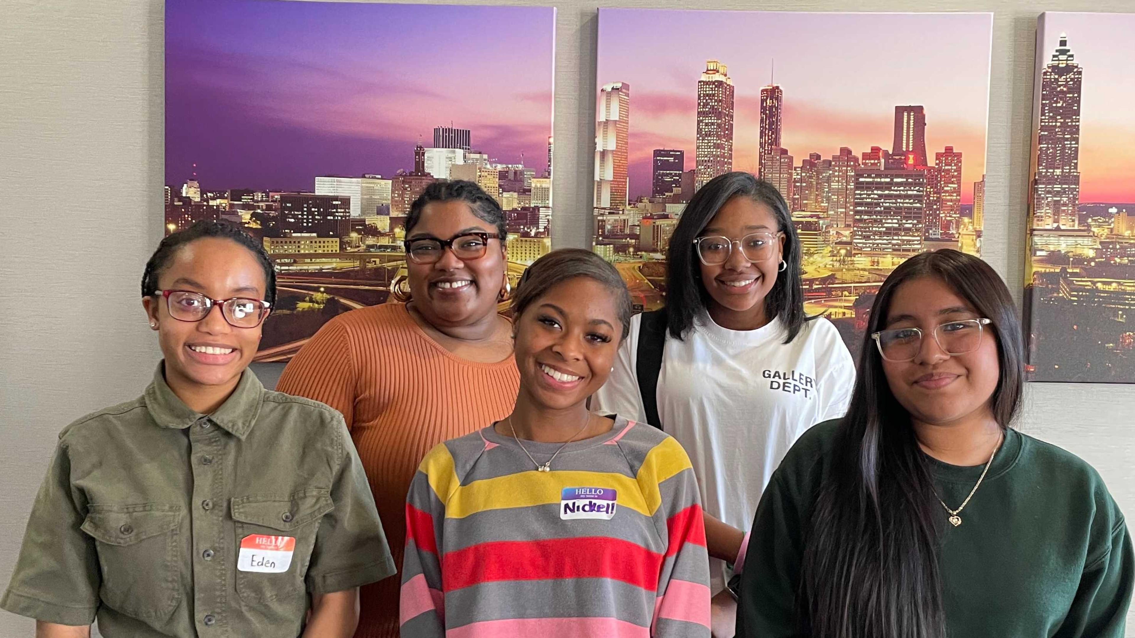 Eden Frazier, Makiah Lyons, Natiyya Carswell, Nickell Brown and Betsy Garcia spent eight months researching school discipline disparities between Black girls and their non-Black peers. (Contributed)