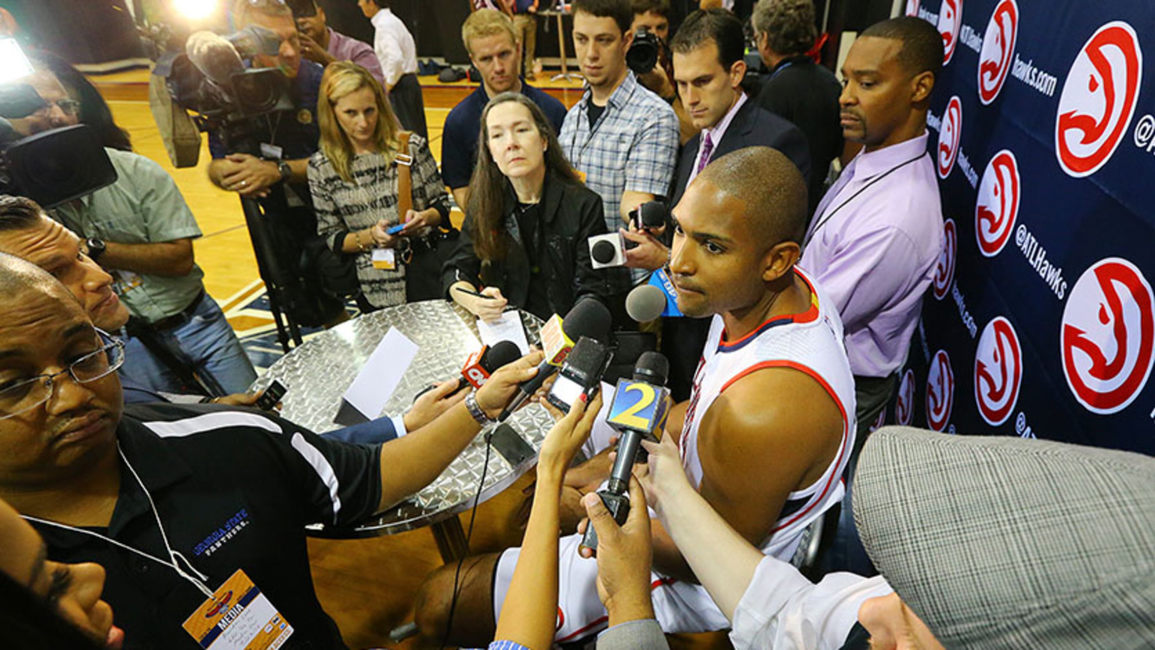Forward Al Horford, who missed most of last season due to injury, drew a lot of attention at Hawks' Media Day.