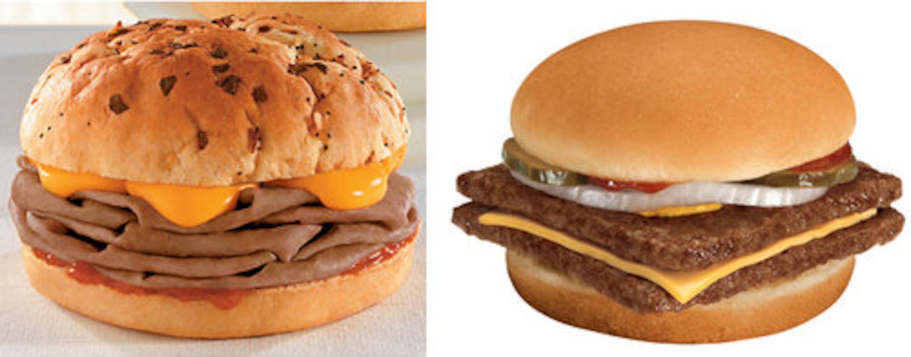 Arby's Beef 'n Cheddar sandwich or Wendy's Double Stack cheeseburger?