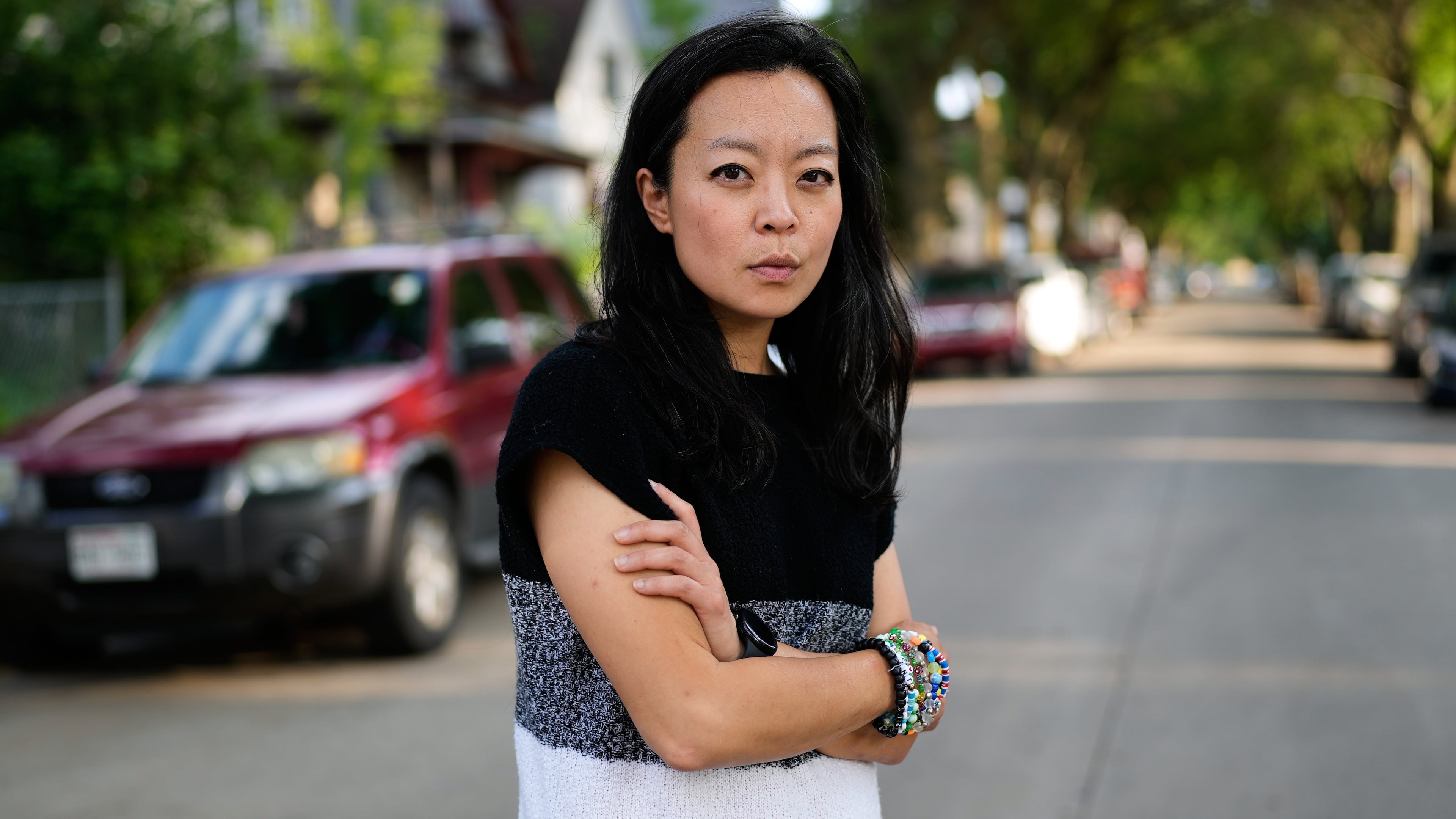 Democratic gubernatorial candidate Francesca Hong poses for a photo Friday, July 24, 2026, in Milwaukee. (AP Photo/Nam Y. Huh)