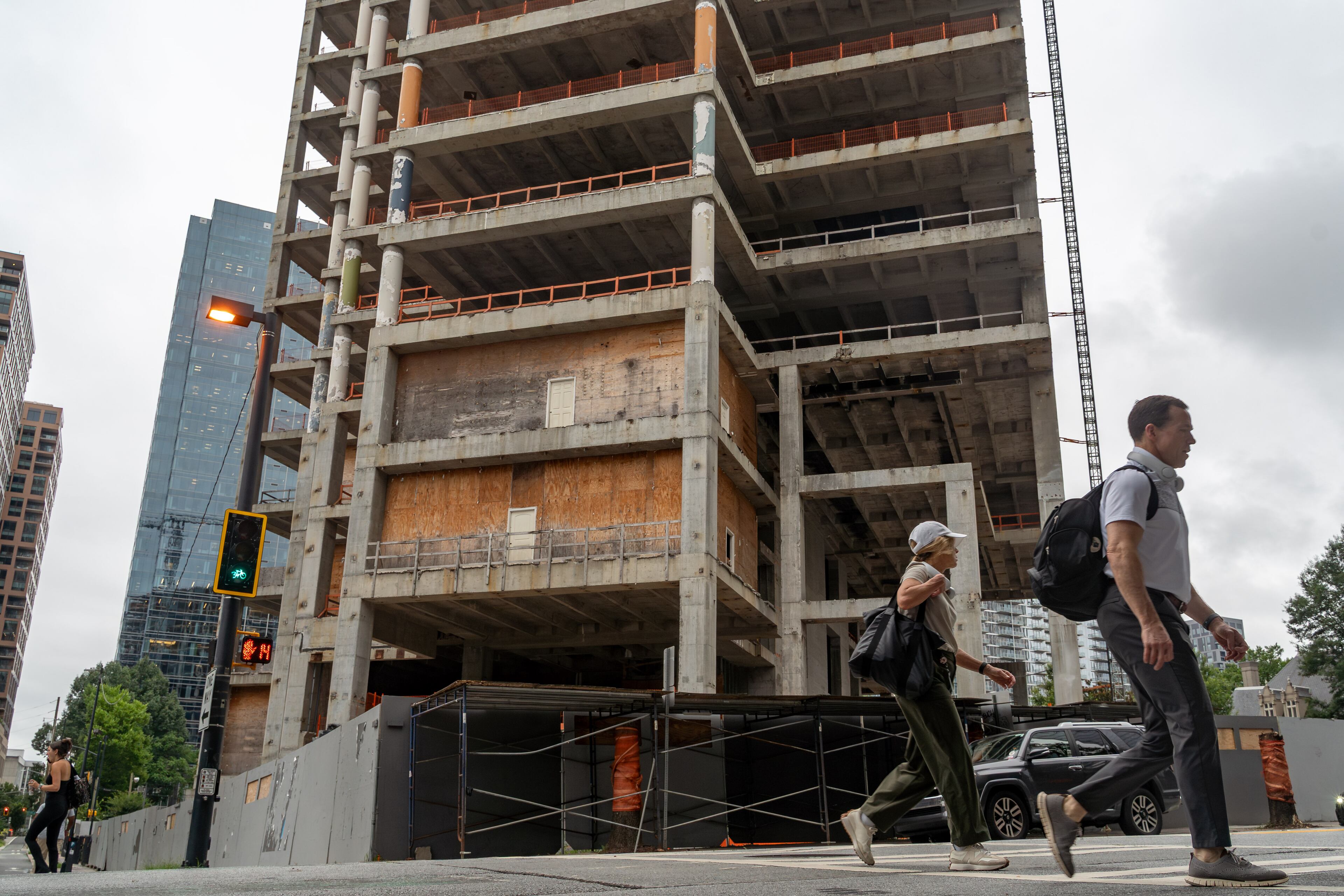 The Campanile building sits at the corner of 14th Street and Peachtree Street on Monday, July 13, 2026. (Ben Hendren for the AJC)