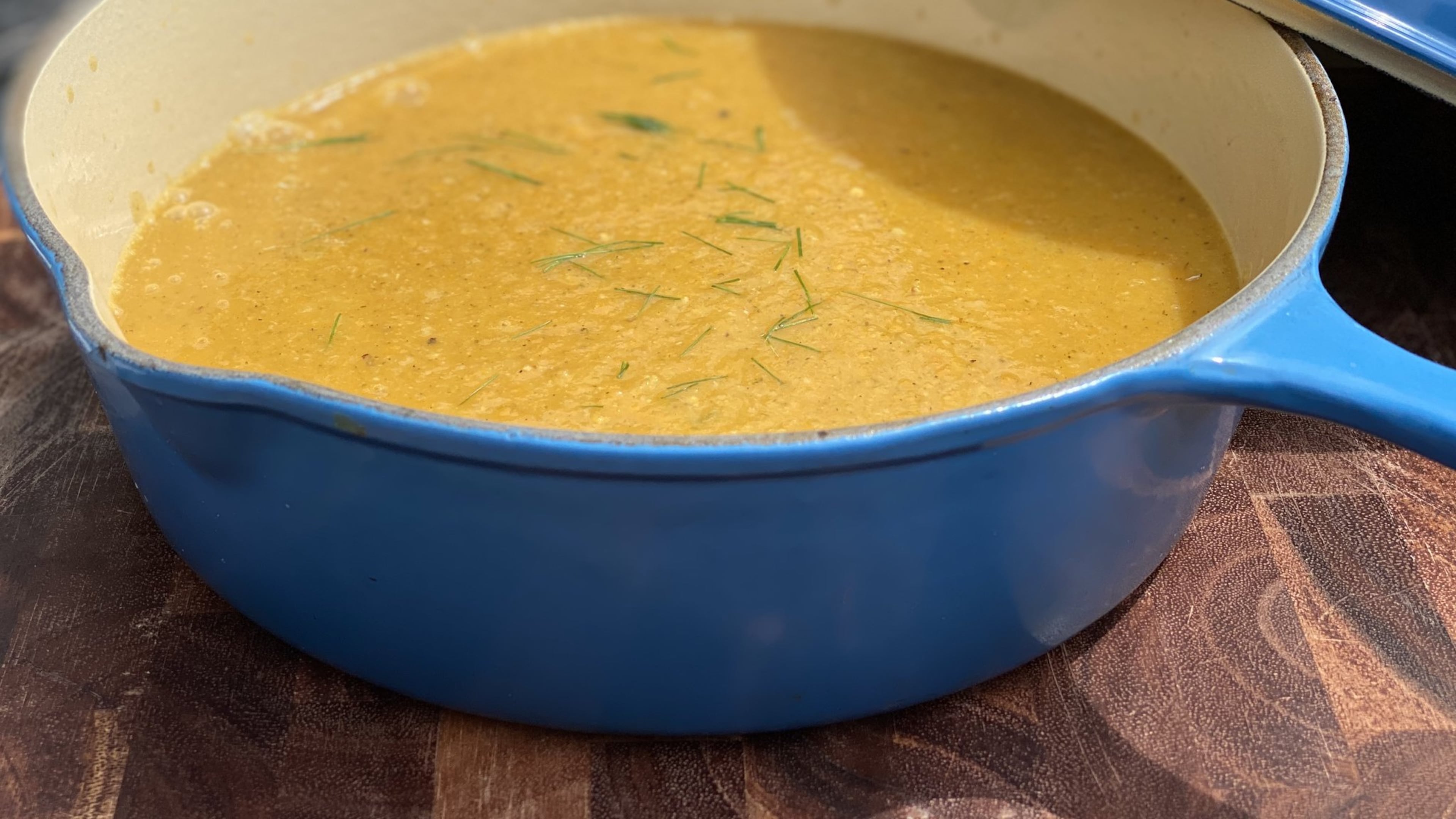 This yummy, healthy soup comes together in minutes from frozen vegetables and pantry basics. CONTRIBUTED BY KELLIE HYNES
