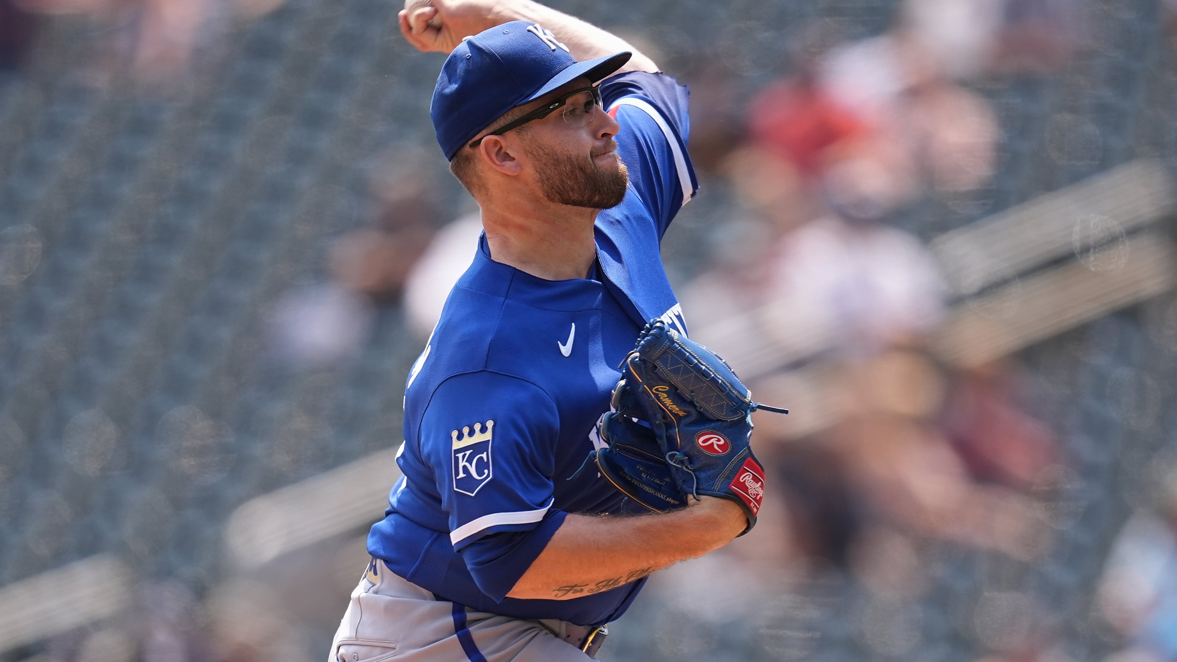 Kansas City Royals starting pitcher Noah Cameron (65) delivers during the second inning of a baseball game against the Minnesota Twins Thursday, July 30, 2026, in Minneapolis. (AP Photo/Abbie Parr)