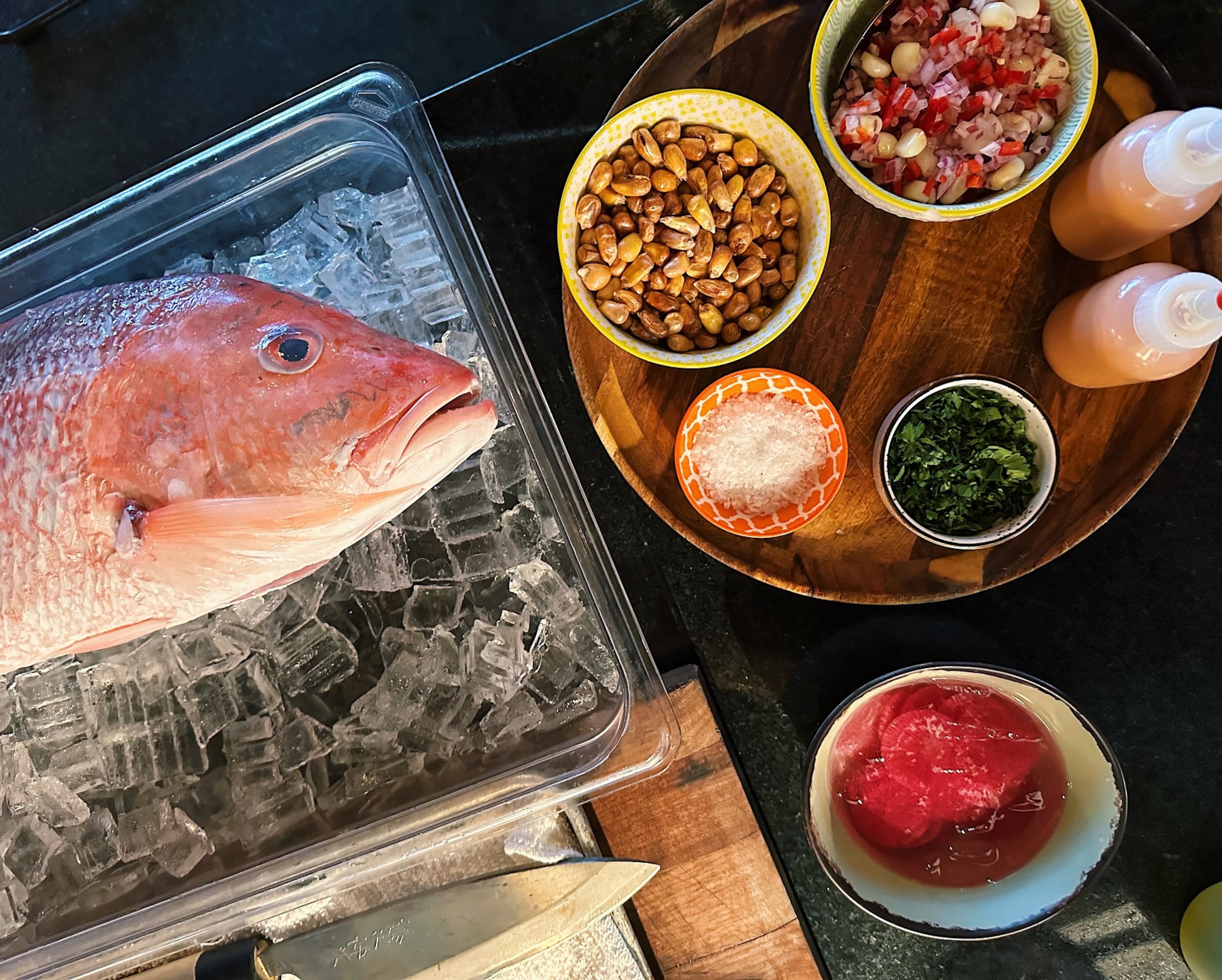 Chef Arnaldo Castillo suggests using fresh fish from a trusted seafood market when possible in homemade ceviche, though high-quality frozen fish is also possible. (Courtesy of @mjtandco)