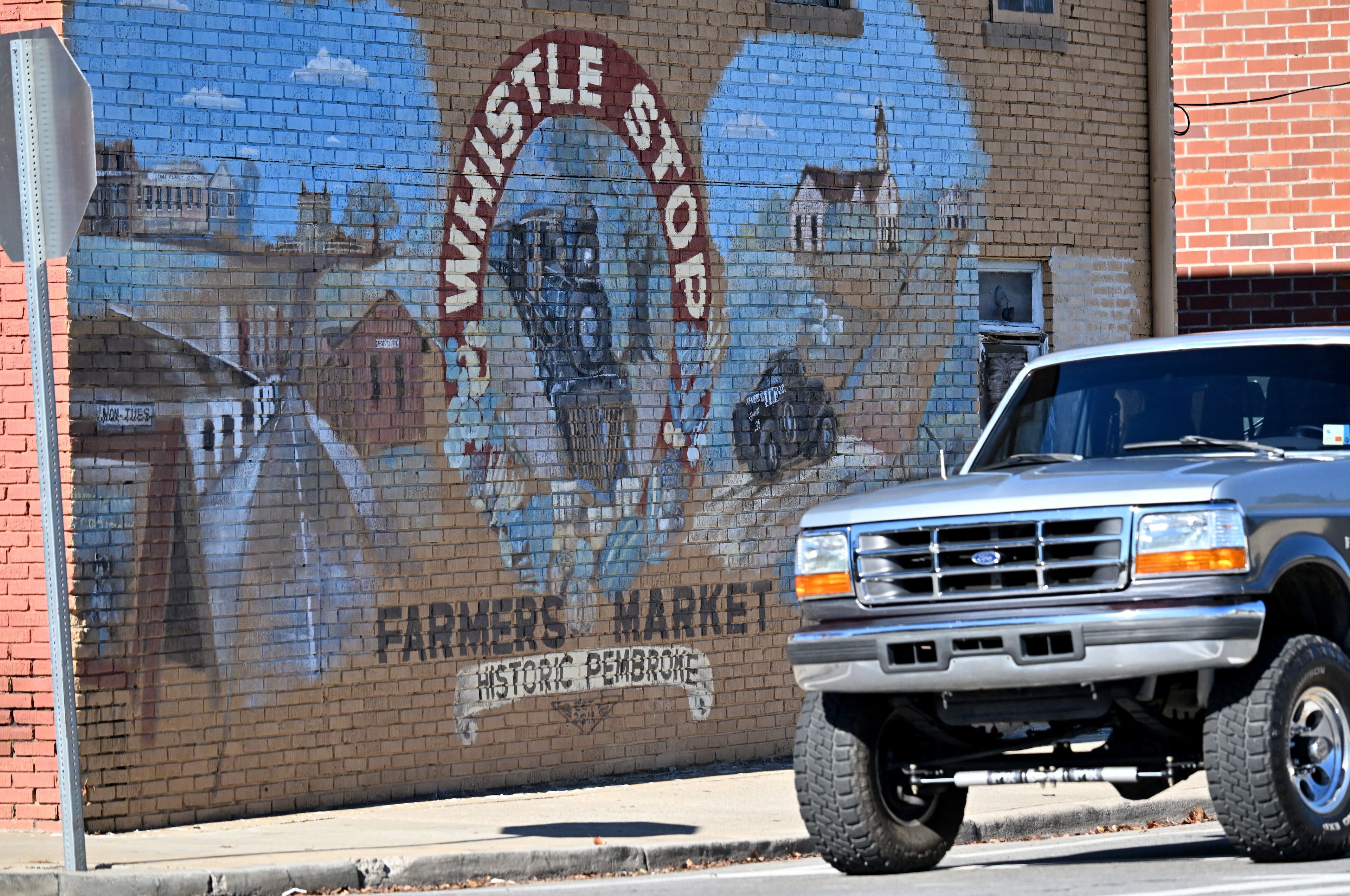 Downtown Pembroke, pop. 2,500, is about 12 miles west of Hyundai's electric vehicle factory. Hyundai expects to have 8,500 workers at the manufacturing campus by 2030. (Hyosub Shin/AJC)