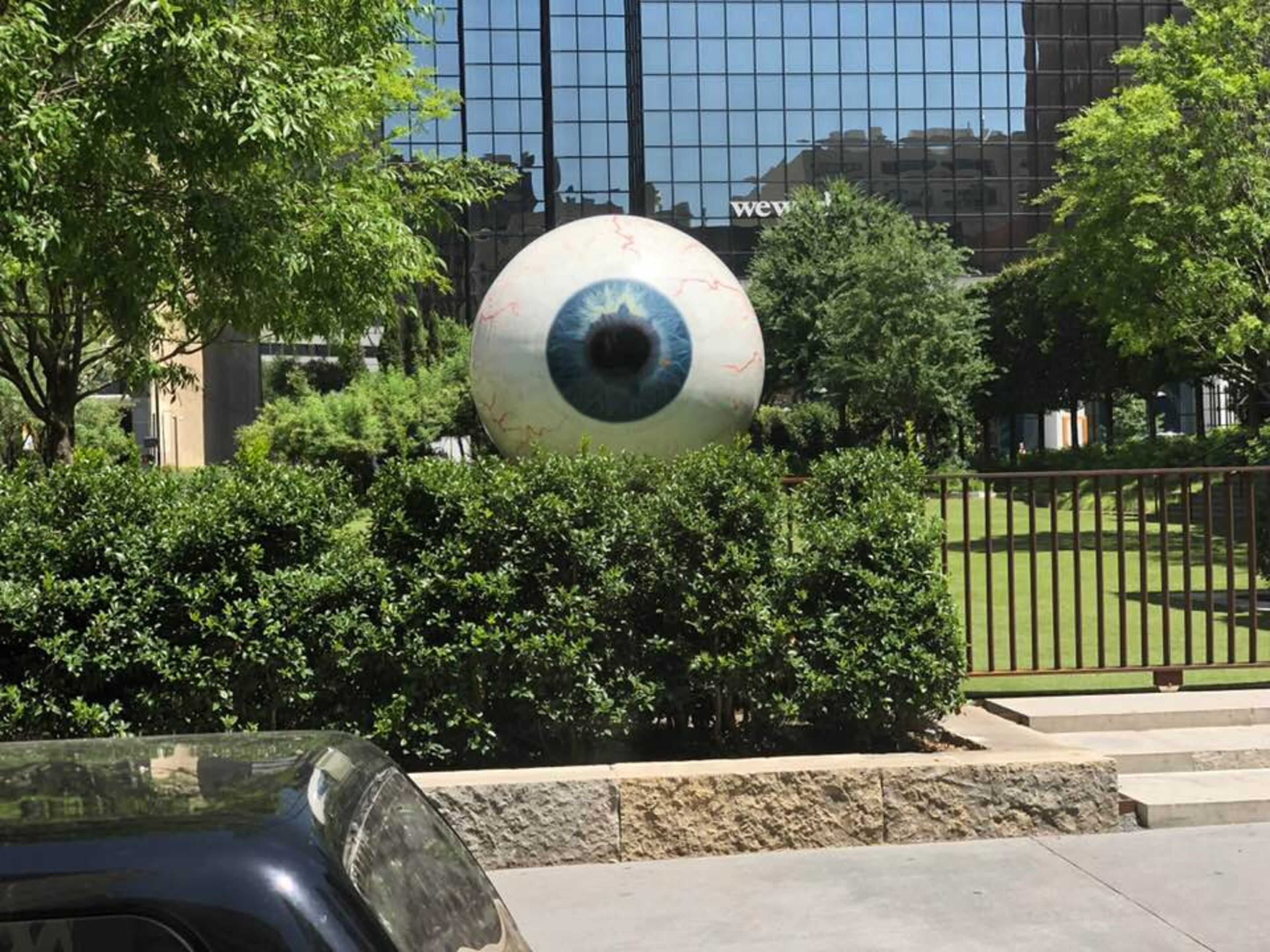 Mindy Moore shared this photo of the sculpture simply called "Eye" in Dallas, Texas. "Funny thing is that it's looking right at City Hall," she wrote.